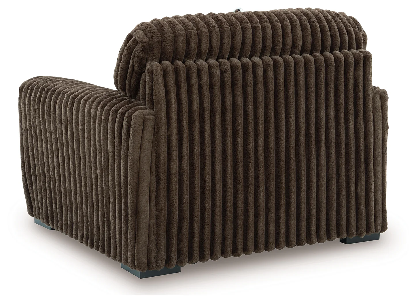 Midnight-Madness Chocolate 4-Piece Sectional and Oversized Chair (Online Special Price) - Image 9