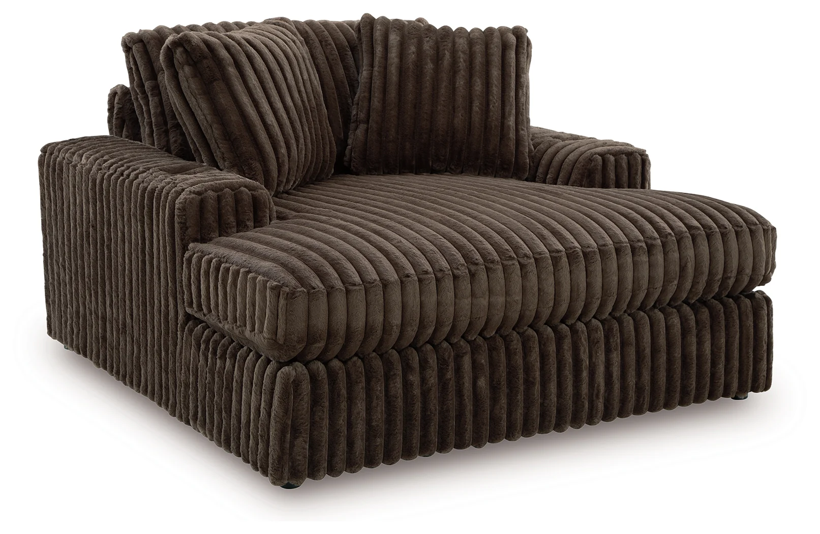 Midnight-Madness Chocolate Loveseat, Oversized Chaise and Ottoman - Image 5
