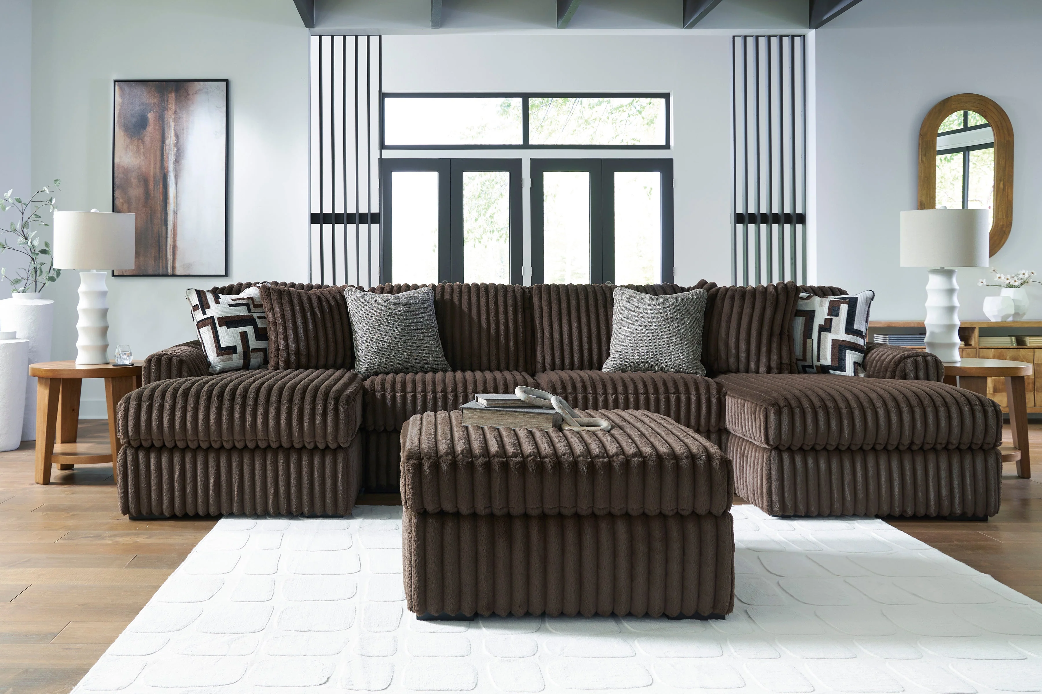 Midnight-Madness Chocolate Oversized Accent Ottoman (Online Special Price) - Image 6