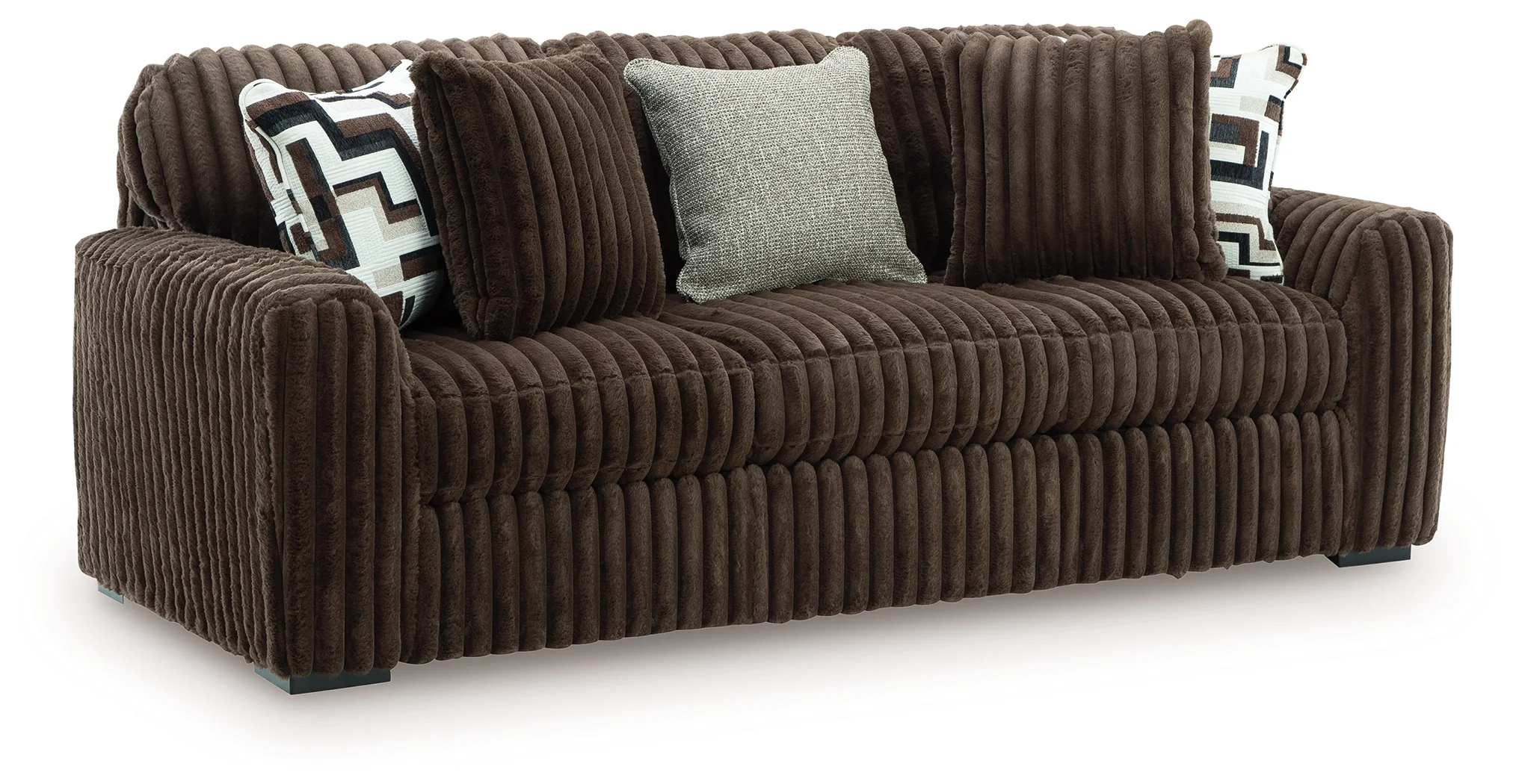 Midnight-Madness Chocolate Sofa, Oversized Chair and Accent Ottoman - Image 8