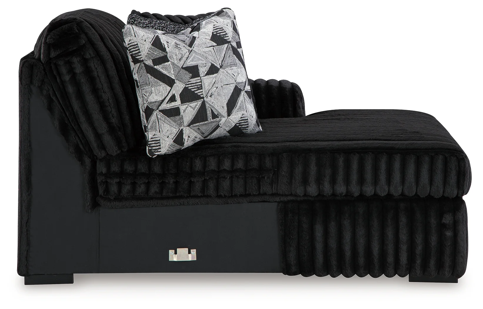 Midnight-Madness Onyx 2-Piece Sectional and Oversized Accent Ottoman - Image 9