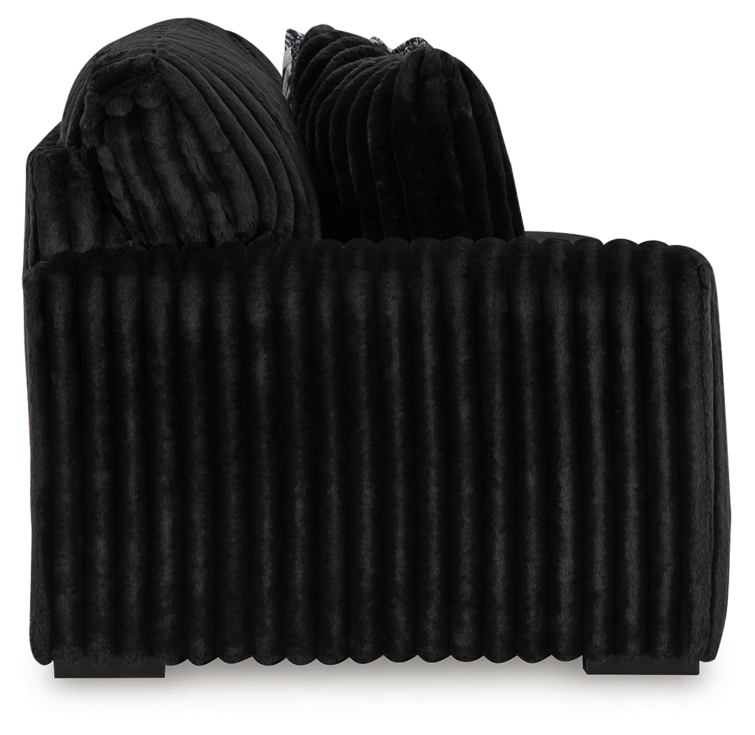 Midnight-Madness Onyx 2-Piece Sectional and Oversized Accent Ottoman (Online Special Price) - Image 12