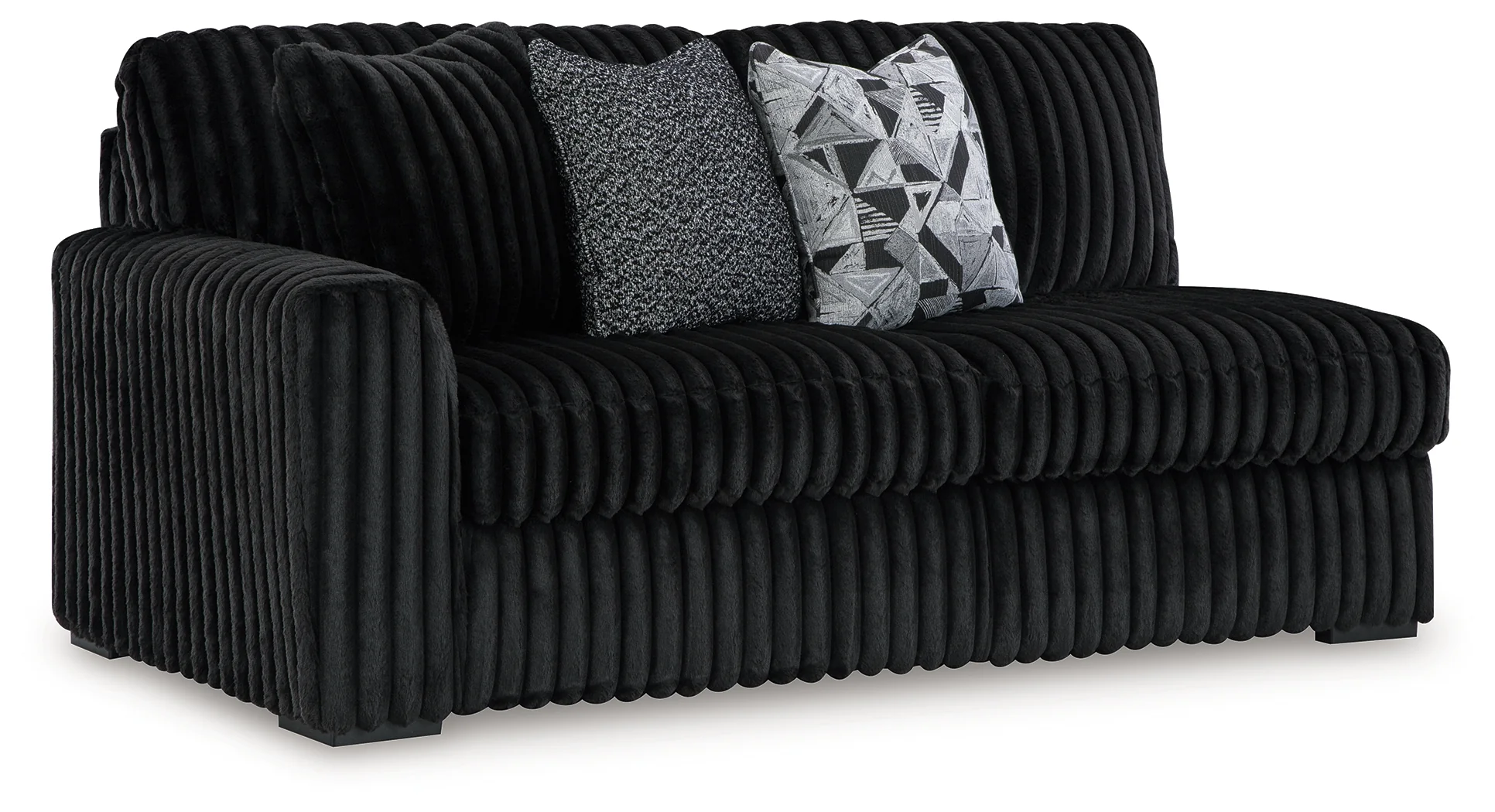 Midnight-Madness Onyx 2-Piece Sectional and Oversized Chaise - Image 13