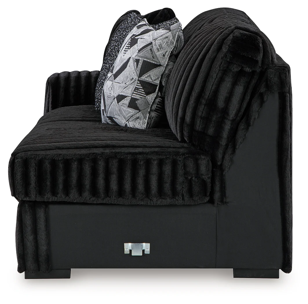 Midnight-Madness Onyx 2-Piece Sectional and Oversized Chaise - Image 16