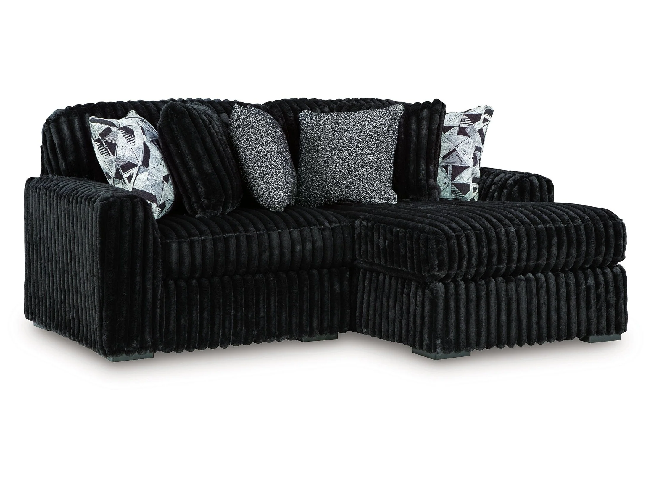 Midnight-Madness Onyx 2-Piece Sectional with Right Chaise (Online Special Price) - Image 2