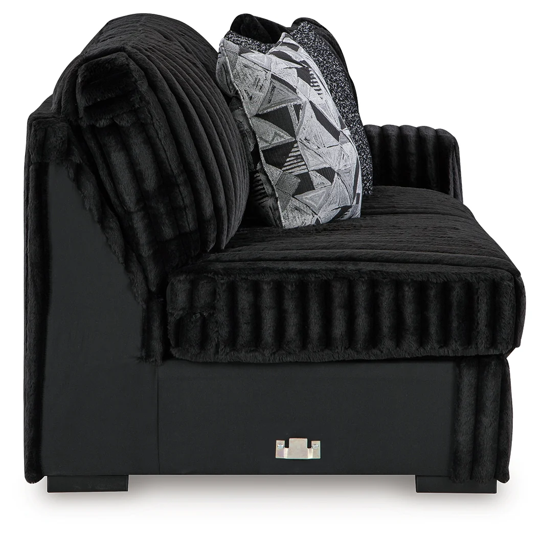 Midnight-Madness Onyx 3-Piece Sectional, Chaise and Oversized Accent Ottoman (Online Special Price) - Image 16