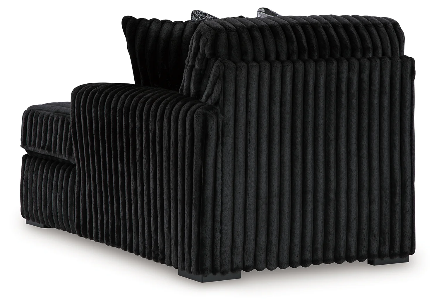Midnight-Madness Onyx 3-Piece Sectional with Right Chaise - Image 4