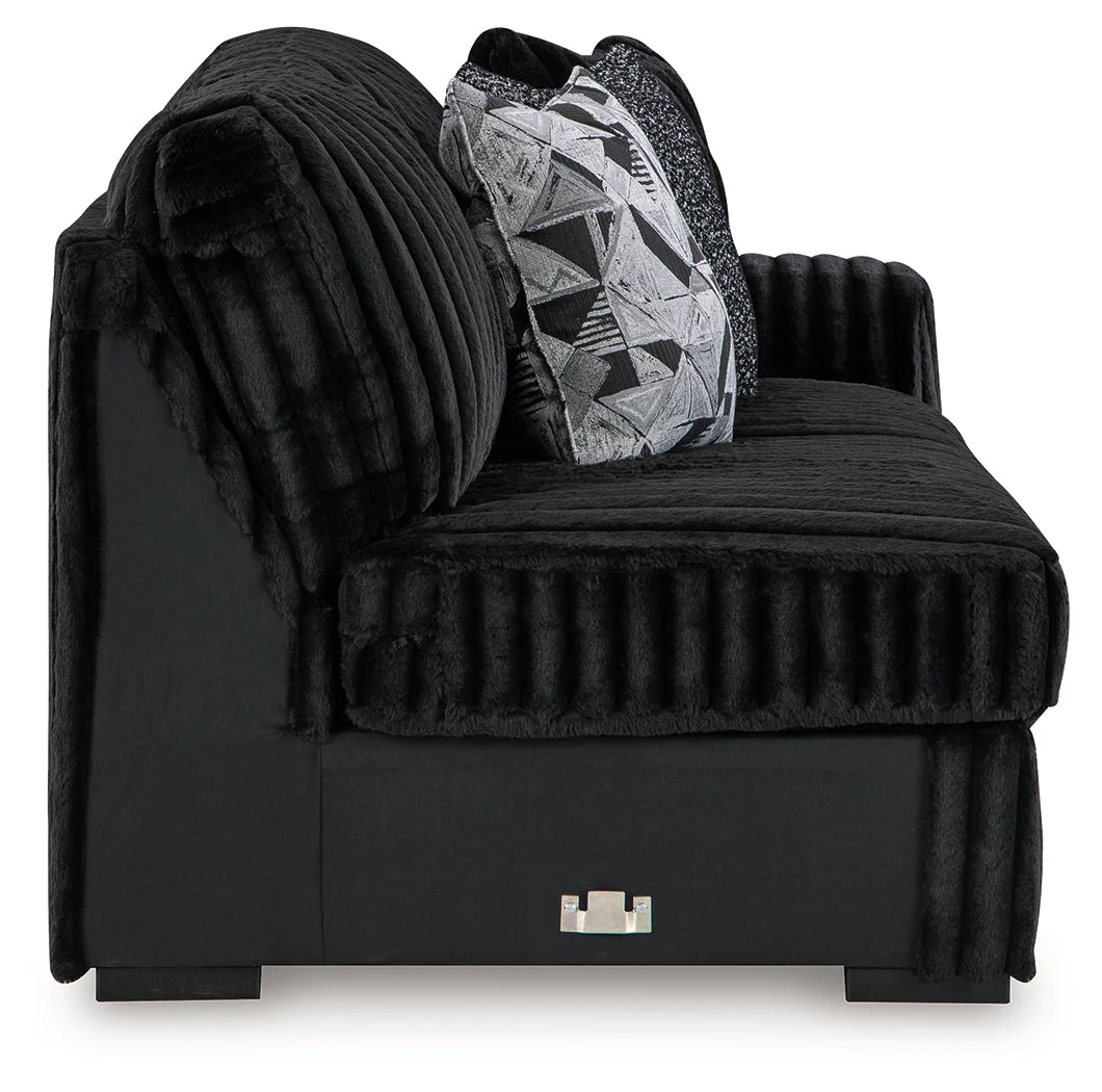 Midnight-Madness Onyx 3-Piece Sectional with Left Chaise (Online Special Price) - Image 14