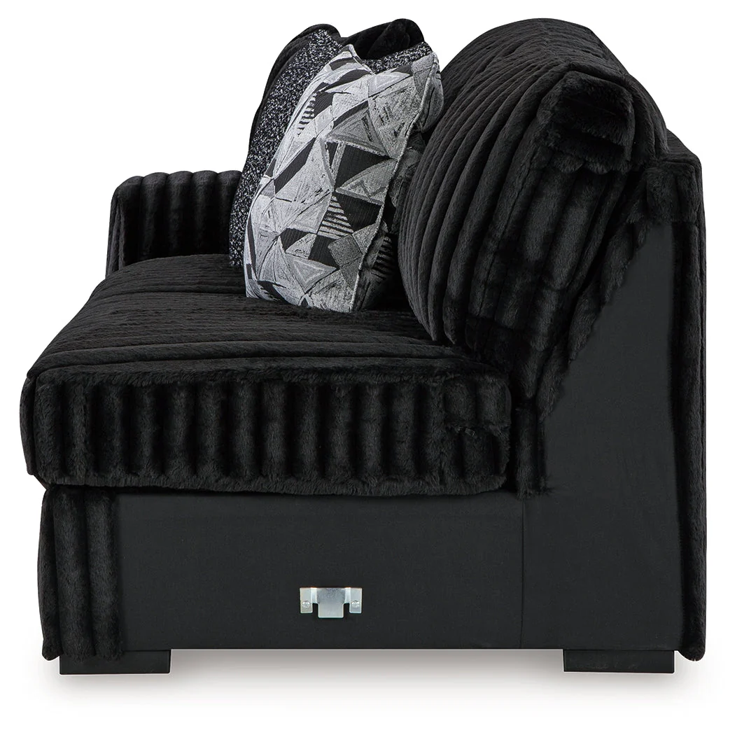 Midnight-Madness Onyx 3-Piece Sectional with Right Chaise (Online Special Price) - Image 14