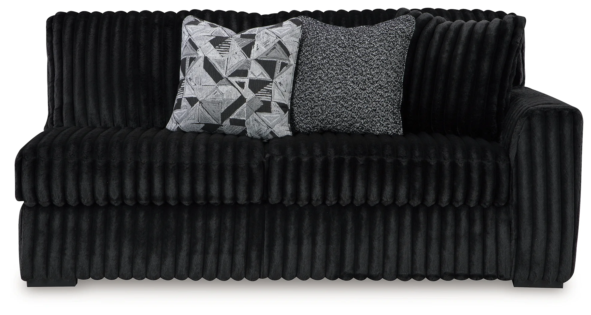 Midnight-Madness Onyx 4-Piece Sectional and Ottoman - Image 14