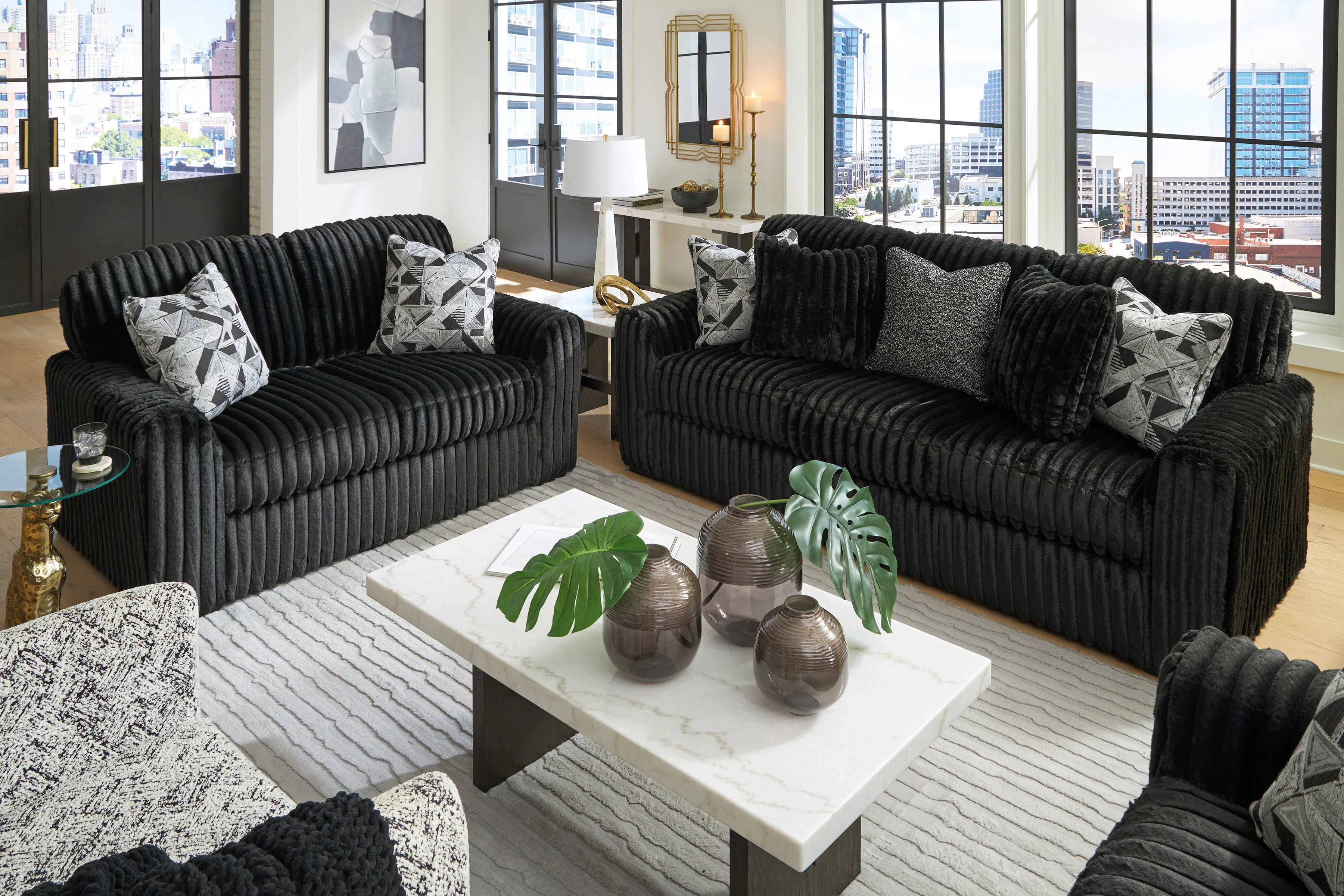 Midnight-Madness Onyx Corduroy Sofa (Online Special Price) - Image 5