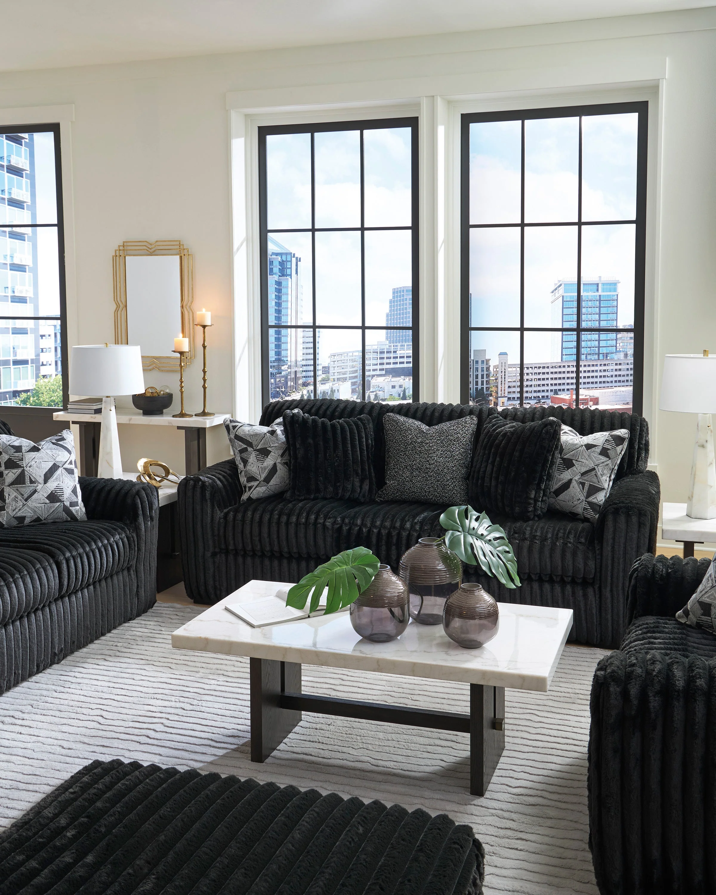 Midnight-Madness Onyx Corduroy Sofa (Online Special Price) - Image 9