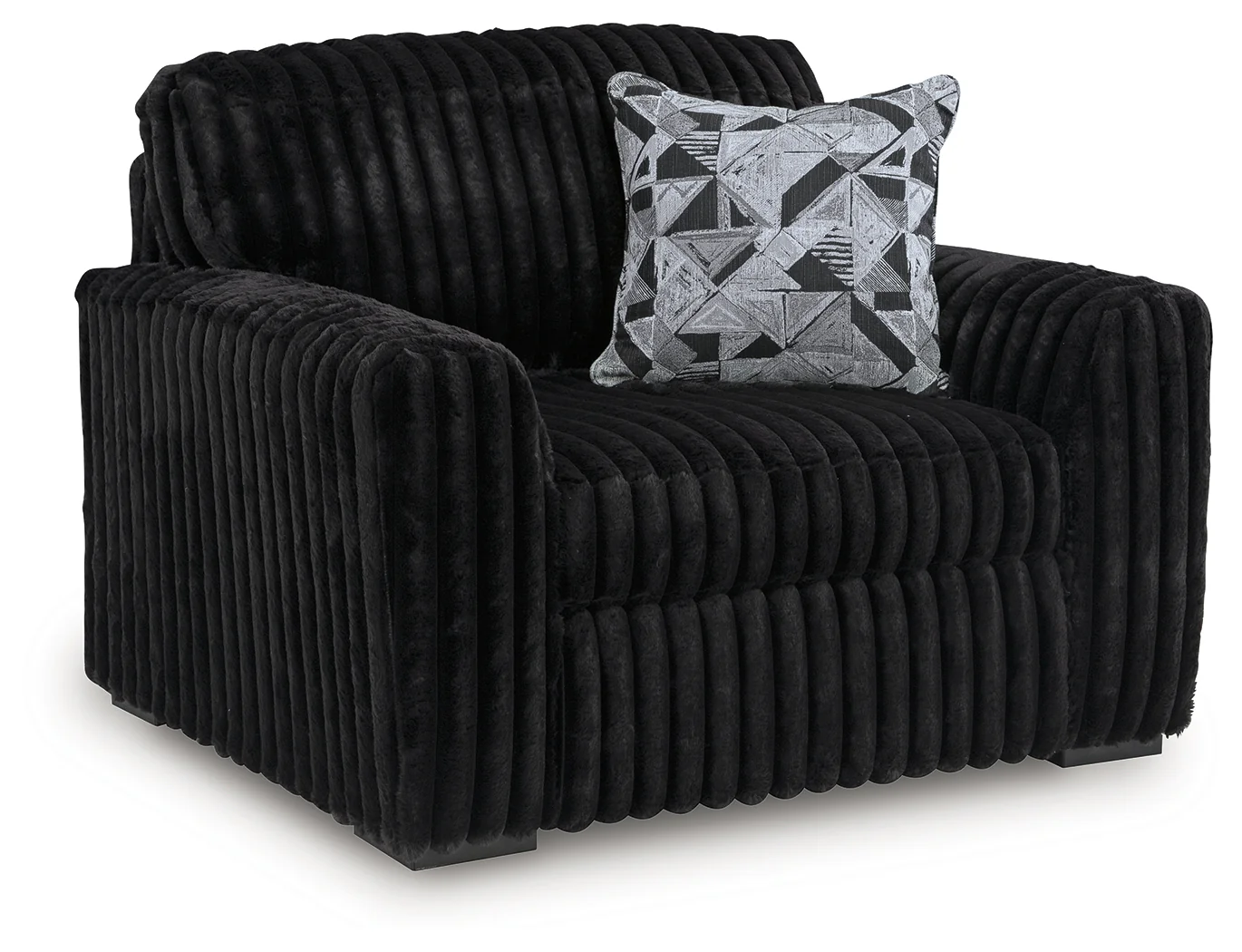 Midnight-Madness Onyx Sofa, Loveseat and Oversized Chair - Image 12