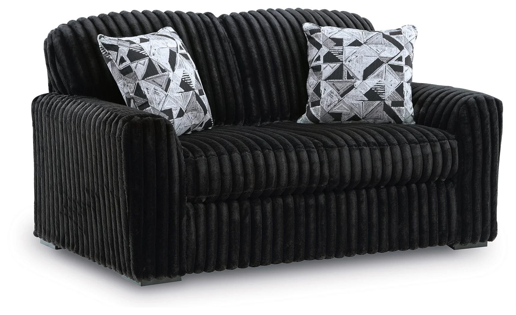 Midnight-Madness Onyx Sofa, Loveseat and Oversized Chair - Image 9