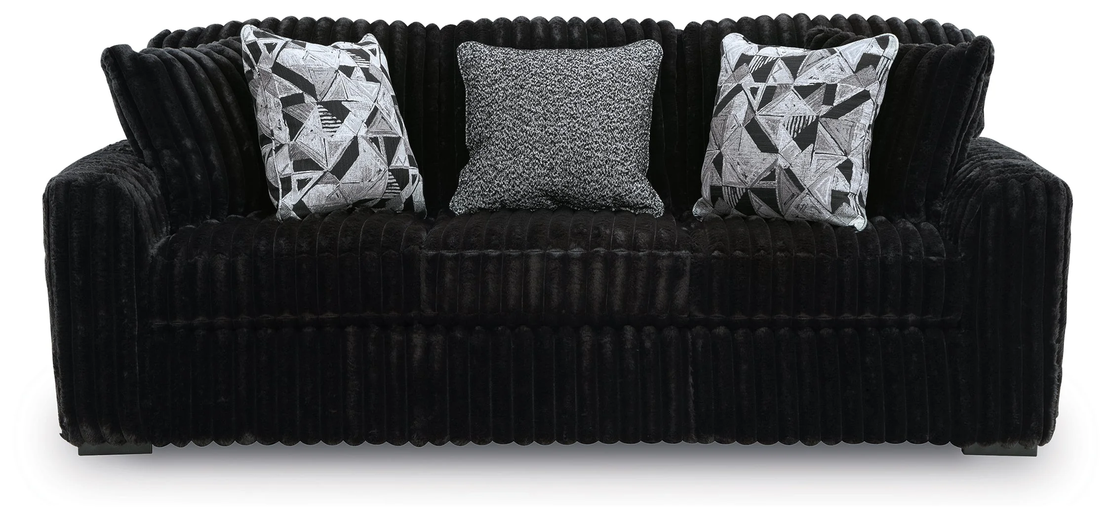 Midnight-Madness Onyx Sofa, Loveseat and Oversized Ottoman (Online Special Price) - Image 11