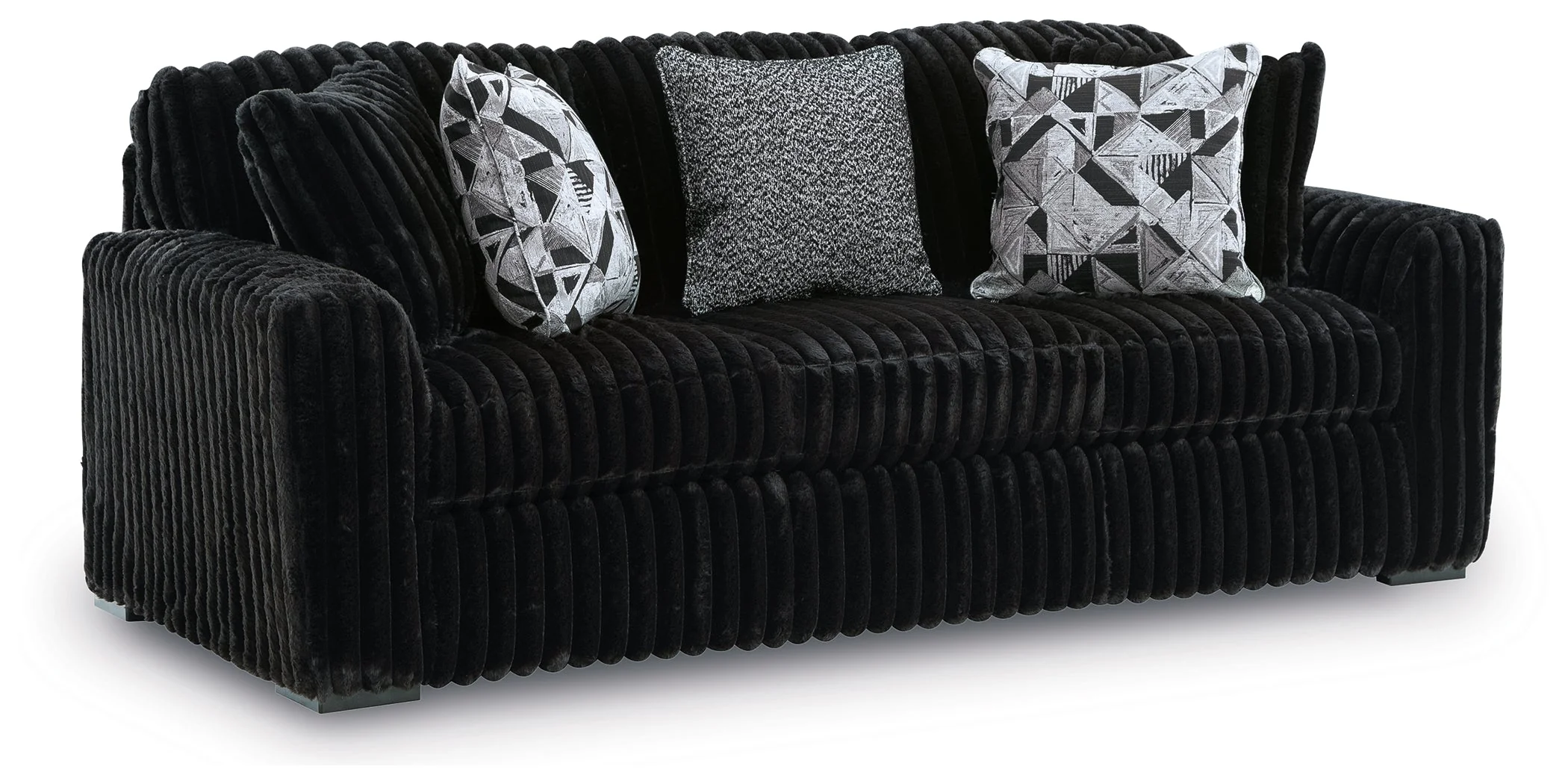 Midnight-Madness Onyx Sofa, Loveseat and Oversized Ottoman (Online Special Price) - Image 12
