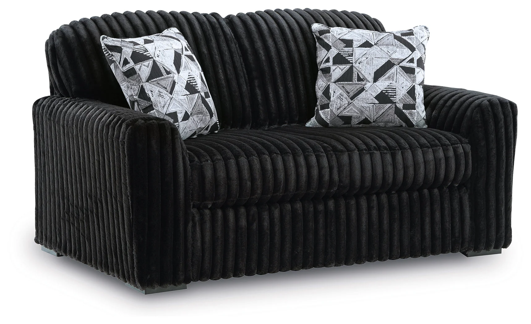 Midnight-Madness Onyx Sofa, Loveseat and Oversized Ottoman (Online Special Price) - Image 9