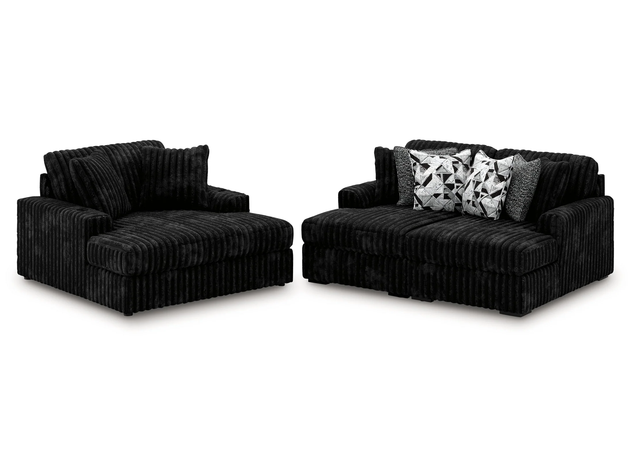 Midnight-Madness Onyx Super Chaise and Oversized Chaise
