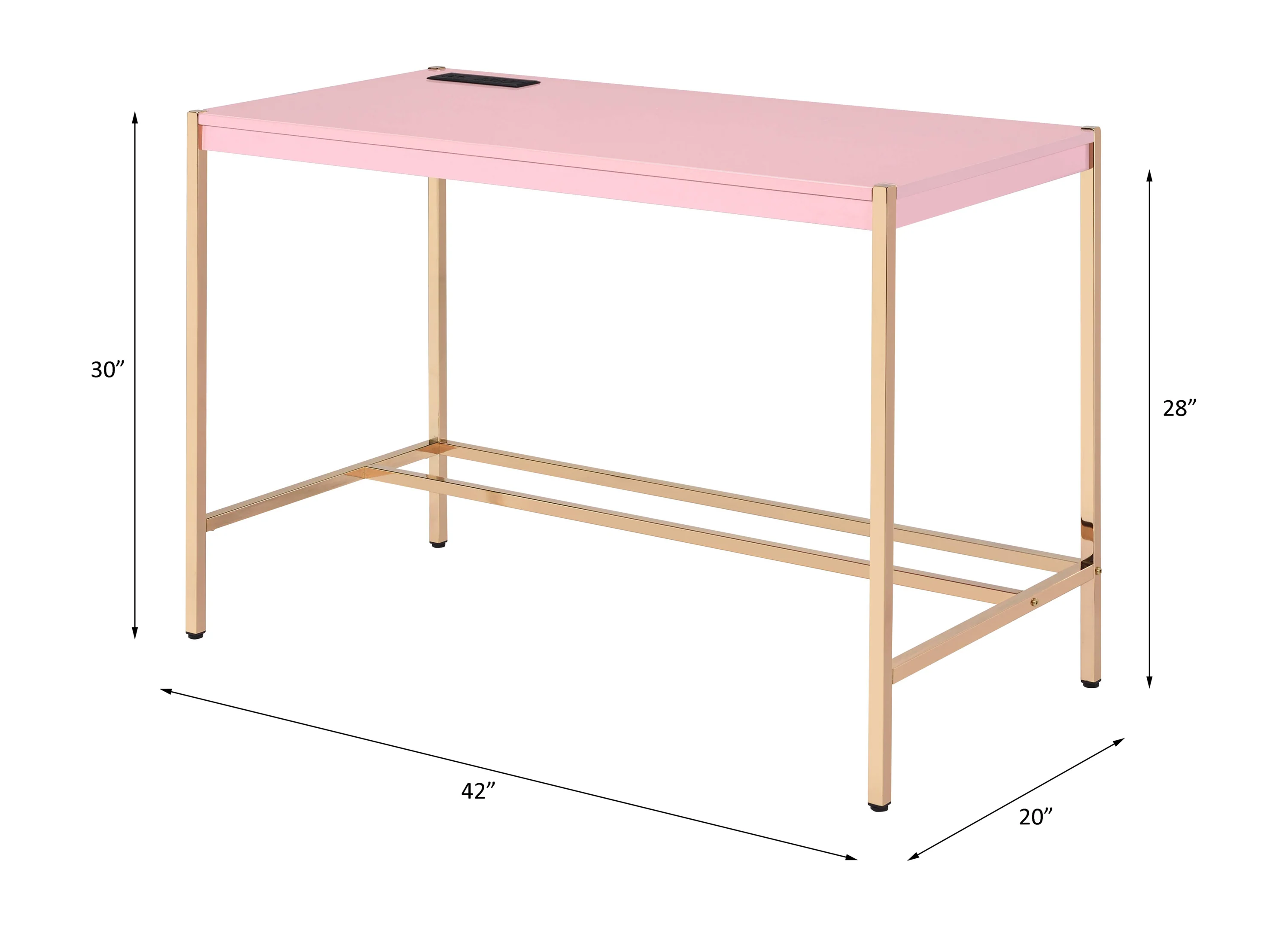 Midriaks Pink Writing Desk W/Usb - Image 10