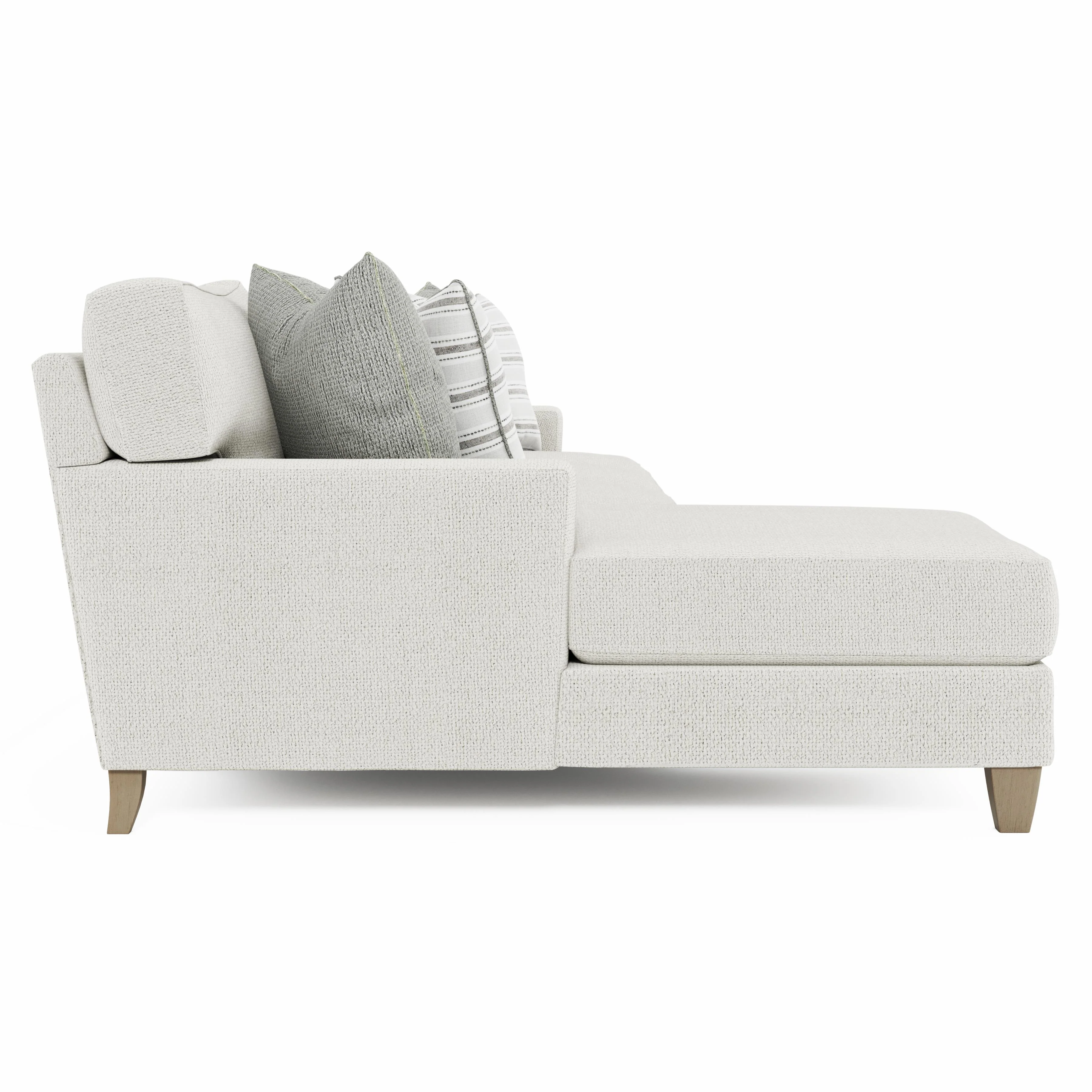 Mila Beige/Tan 3-Piece Fabric Sectional with Left Chaise - Image 3