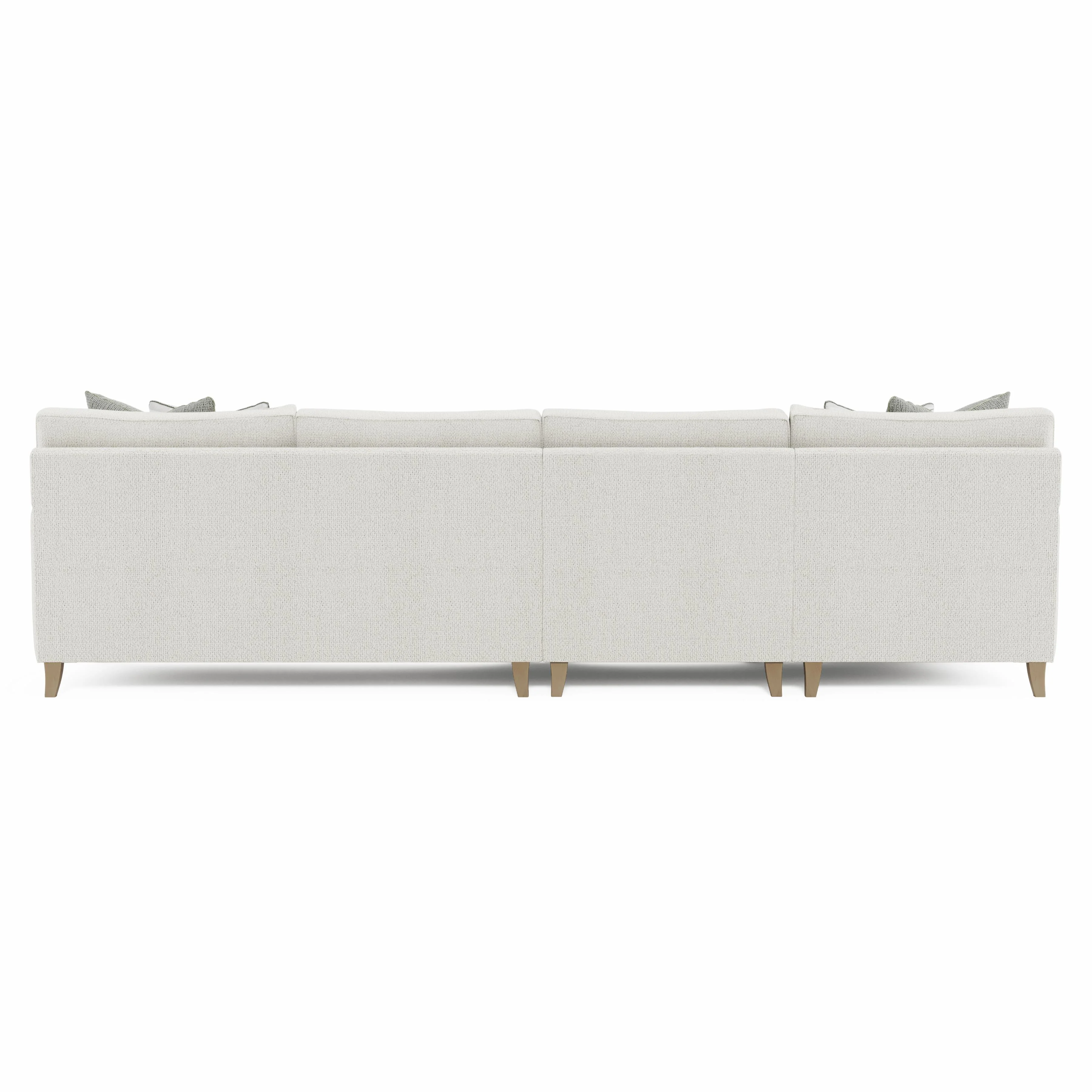 Mila Beige/Tan 3-Piece Fabric Sectional with Left Chaise - Image 4