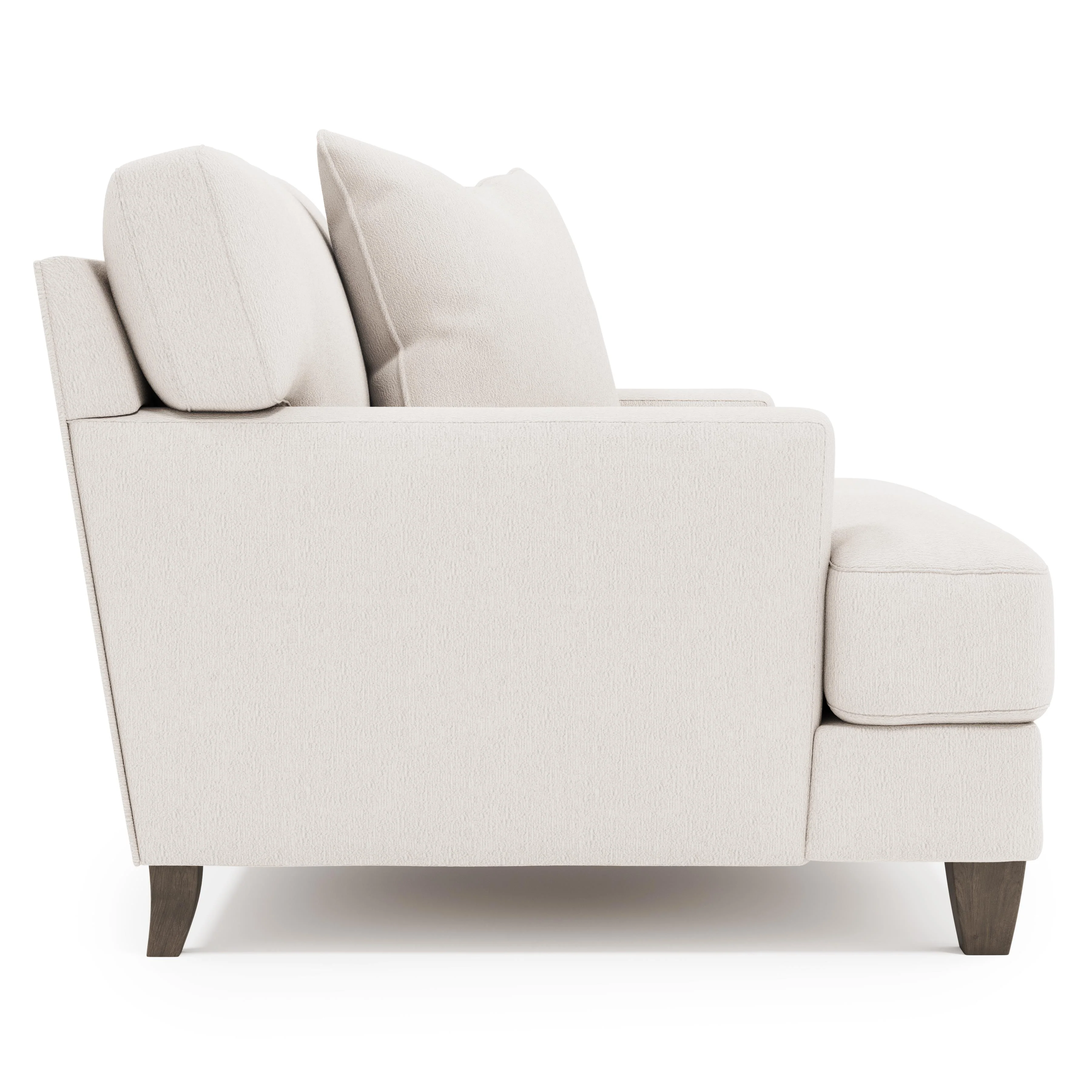 Mila White/Cream Fabric Chair - Image 3