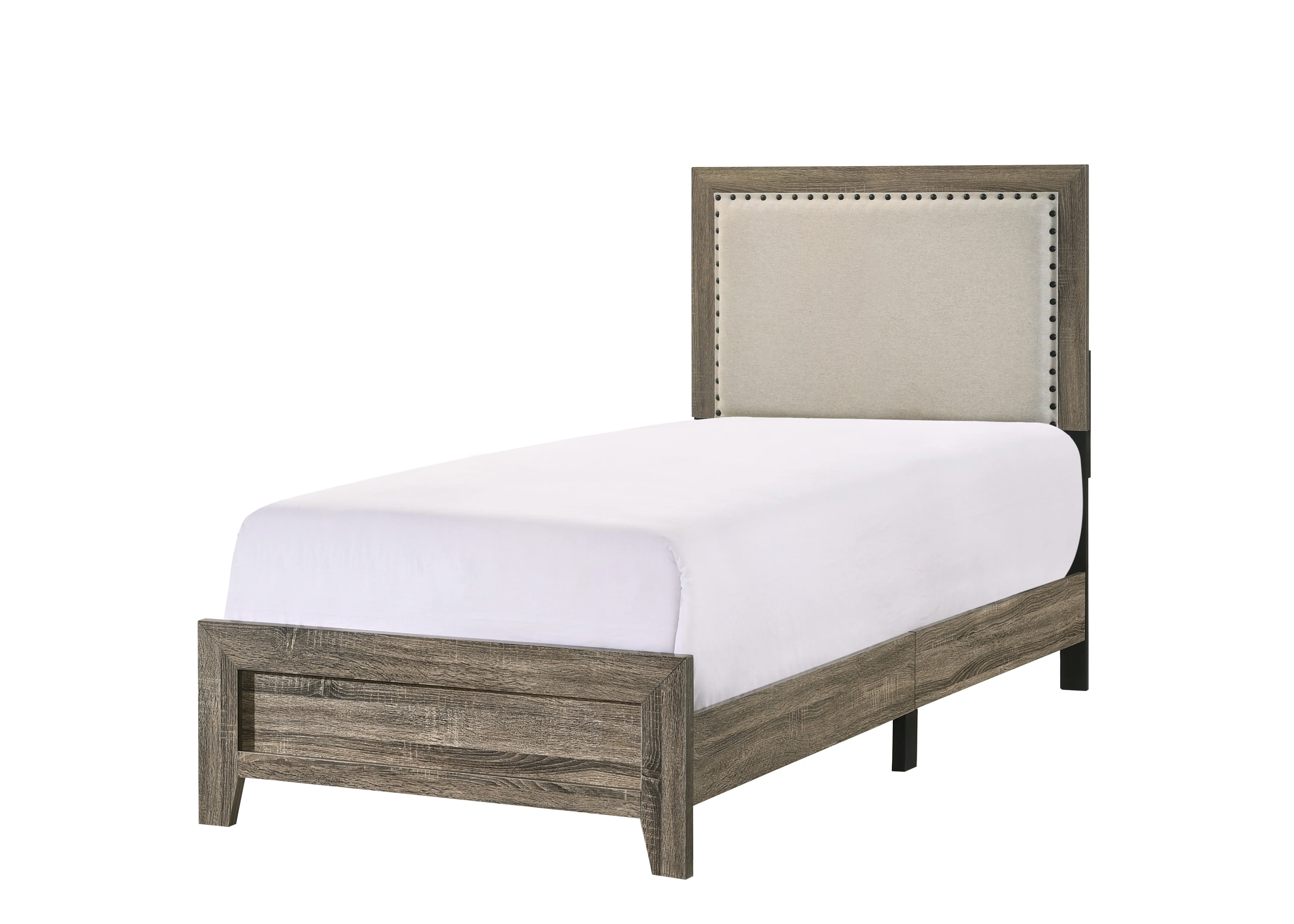 Millie Grey Upholstered Panel Youth Bedroom Set - Image 5