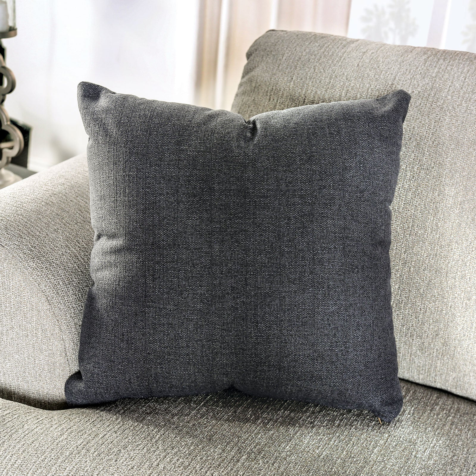 Miramar Beige/Charcoal Loveseat - Image 5