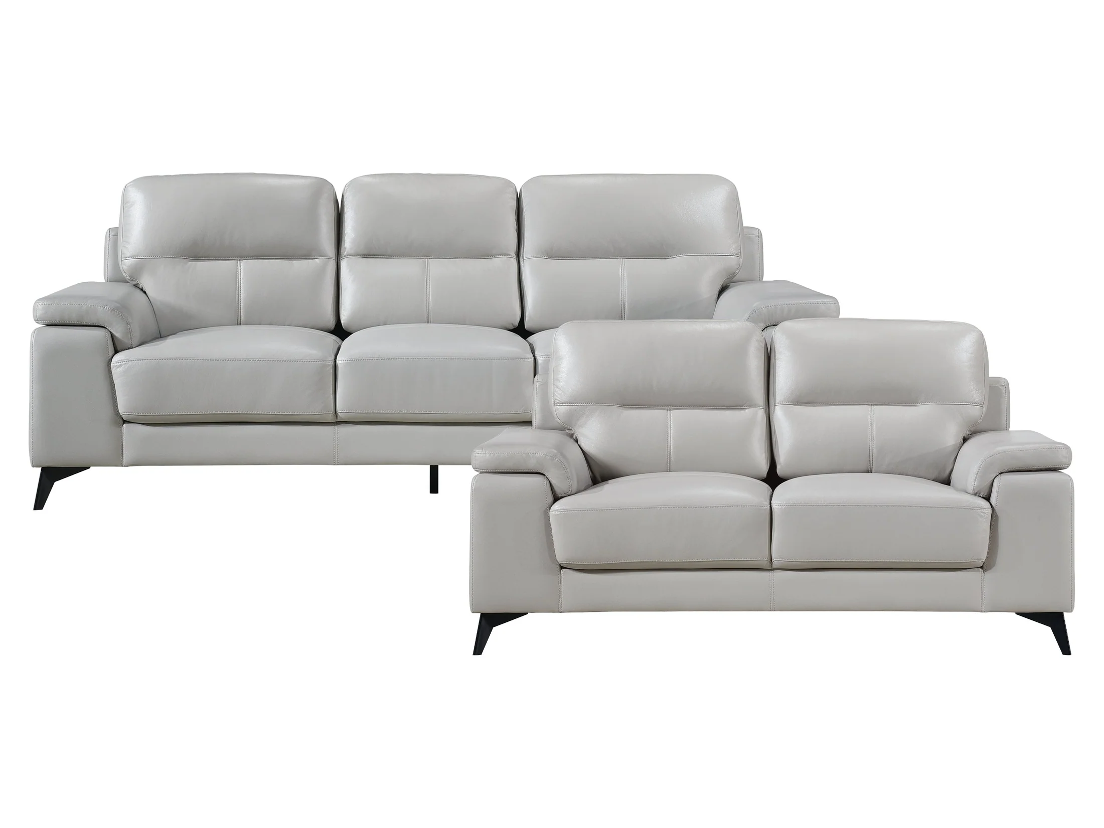 Mischa Silver Gray Sofa & Loveseat