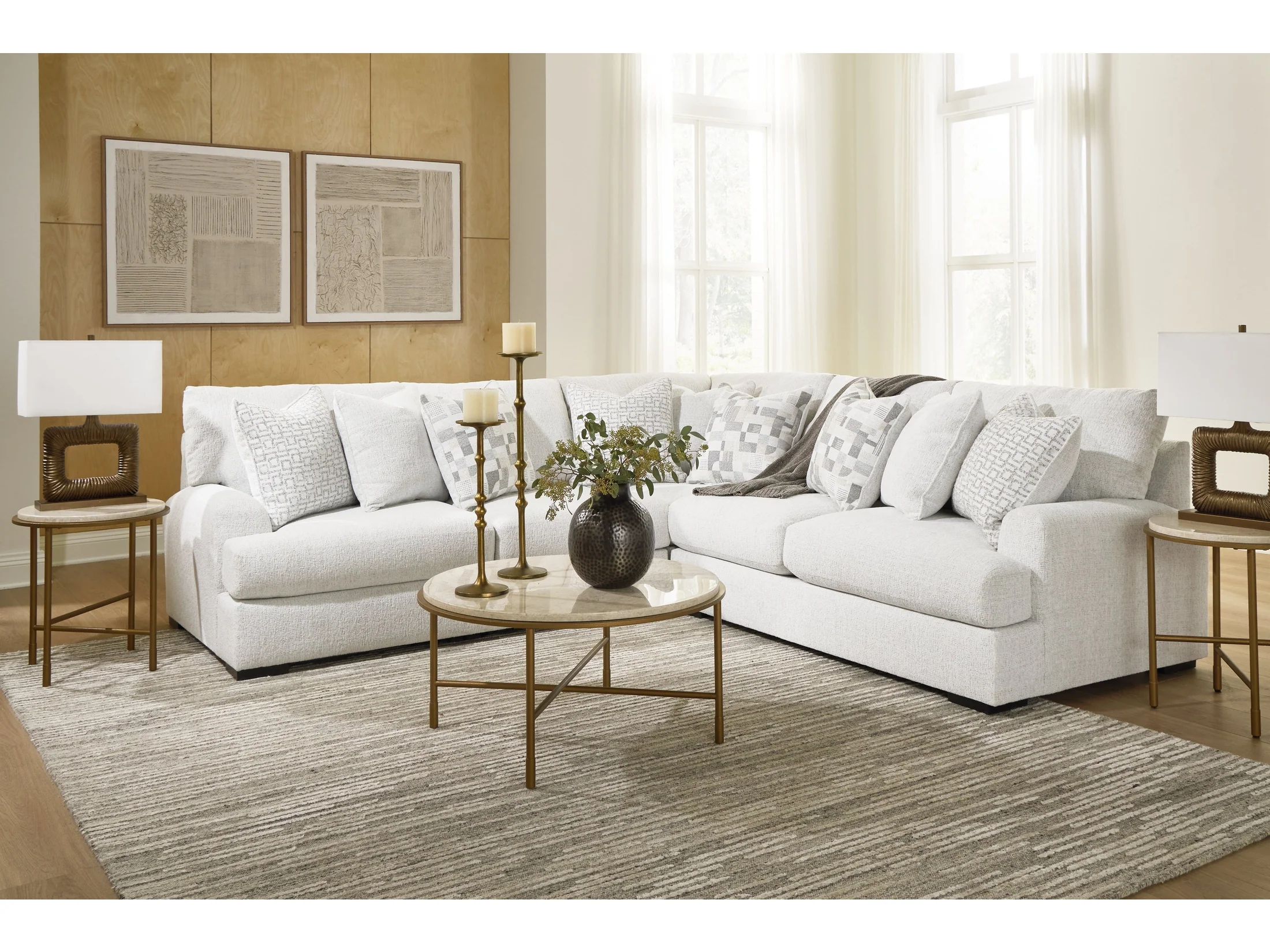 Misty-Lakes Chalk 3-Piece Sectional (Online Special Price)