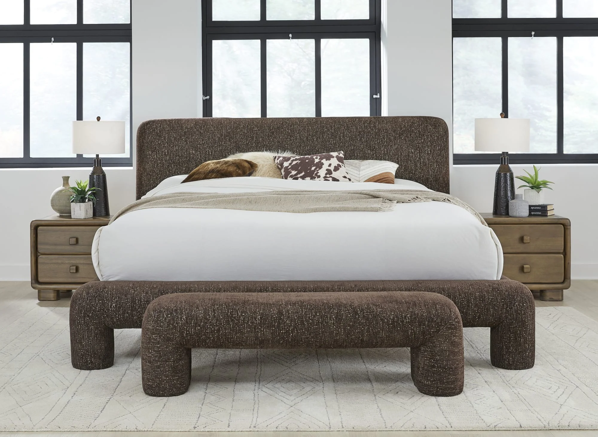 Mocoa Mongoose Queen Fully Upholstered Platform Bed - Image 3