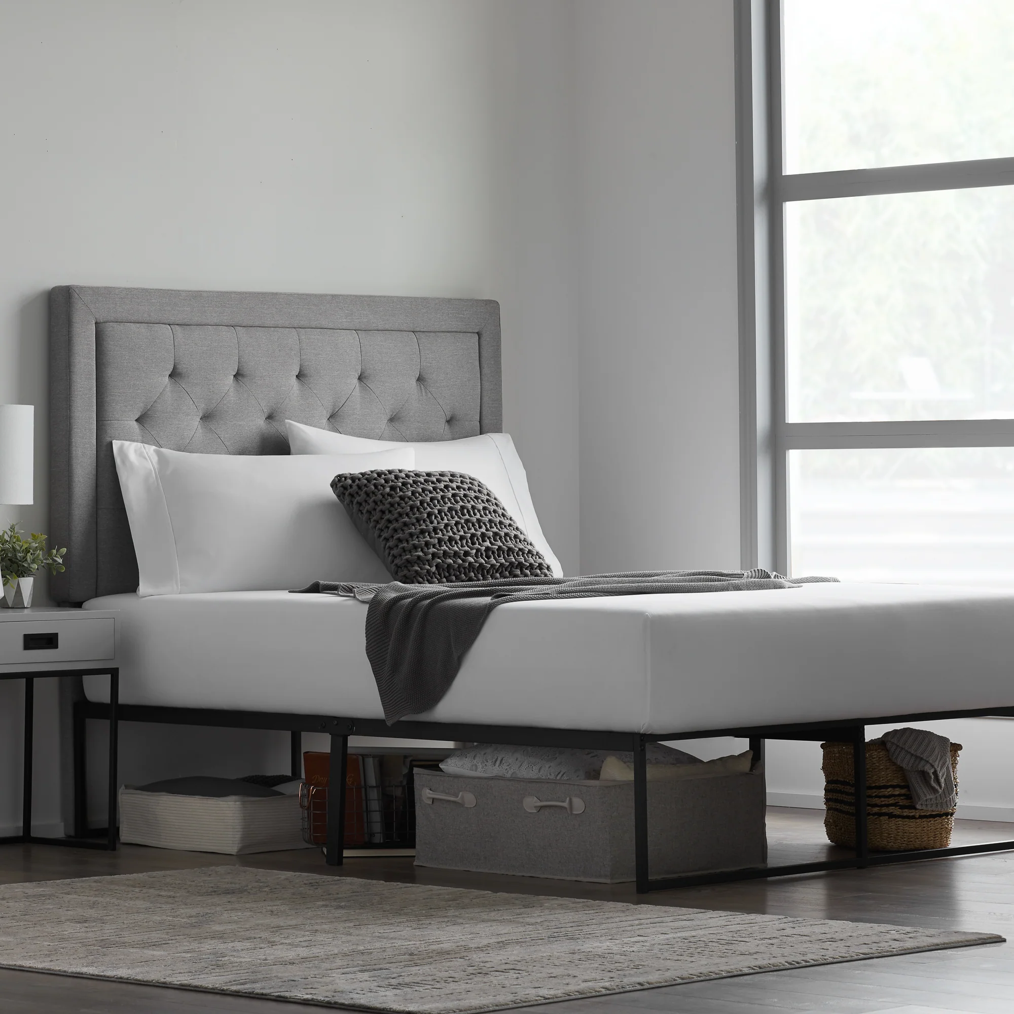 Modern Black Cal King Platform Bed Frame - Image 7