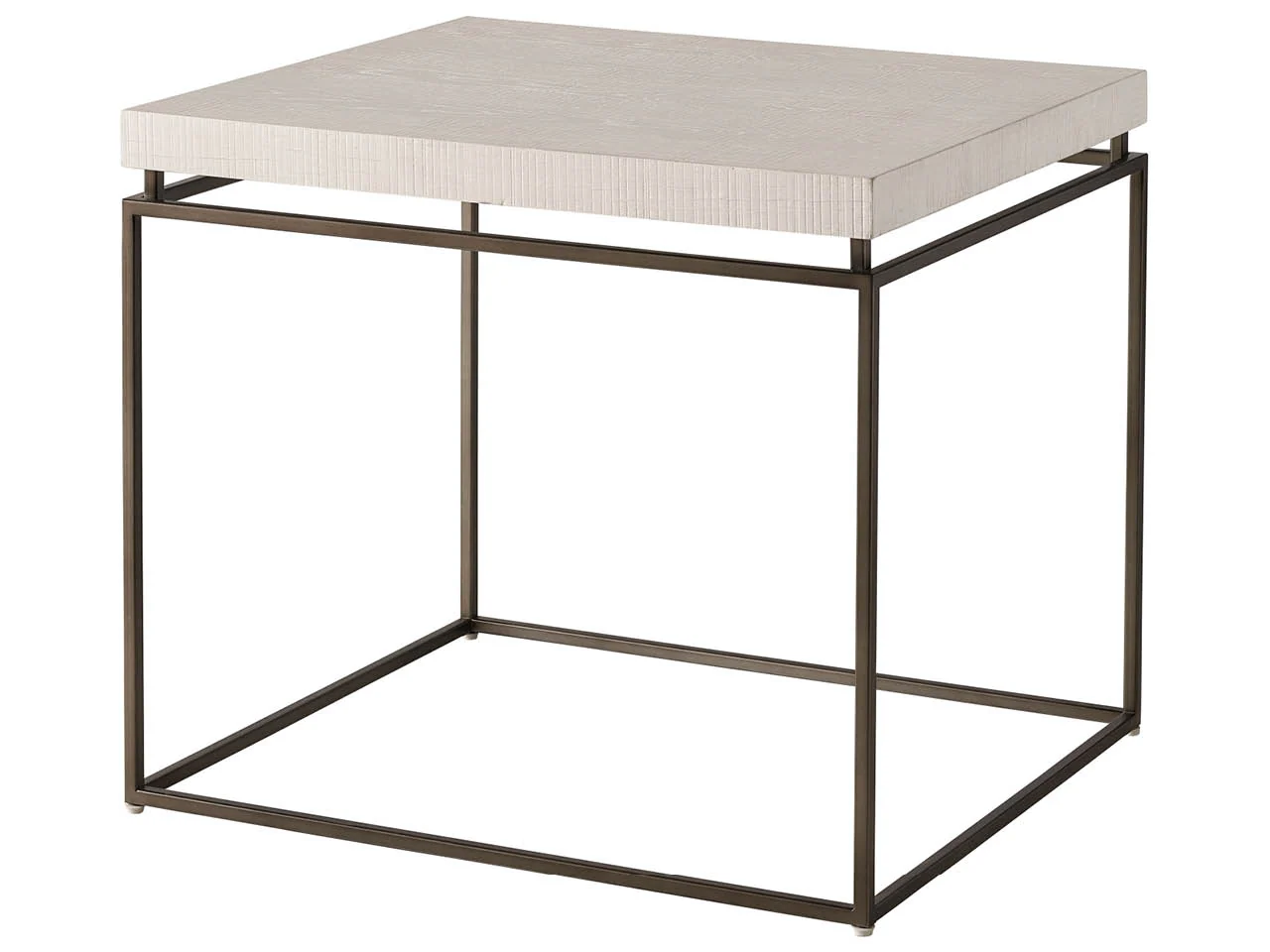 Modern Farmhouse Rustic Oak End Table - Image 2