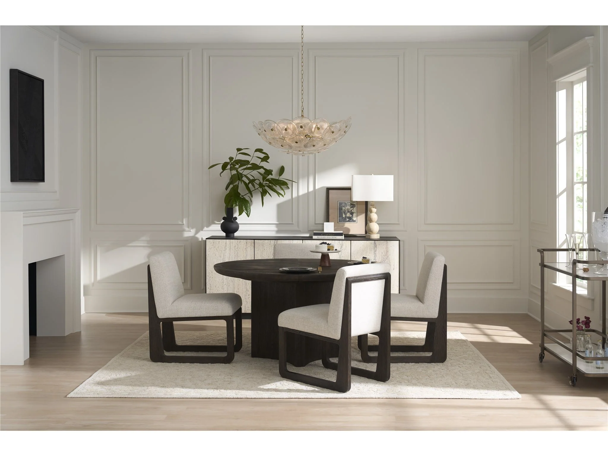 Modern Sable Round Dining Table - Image 2