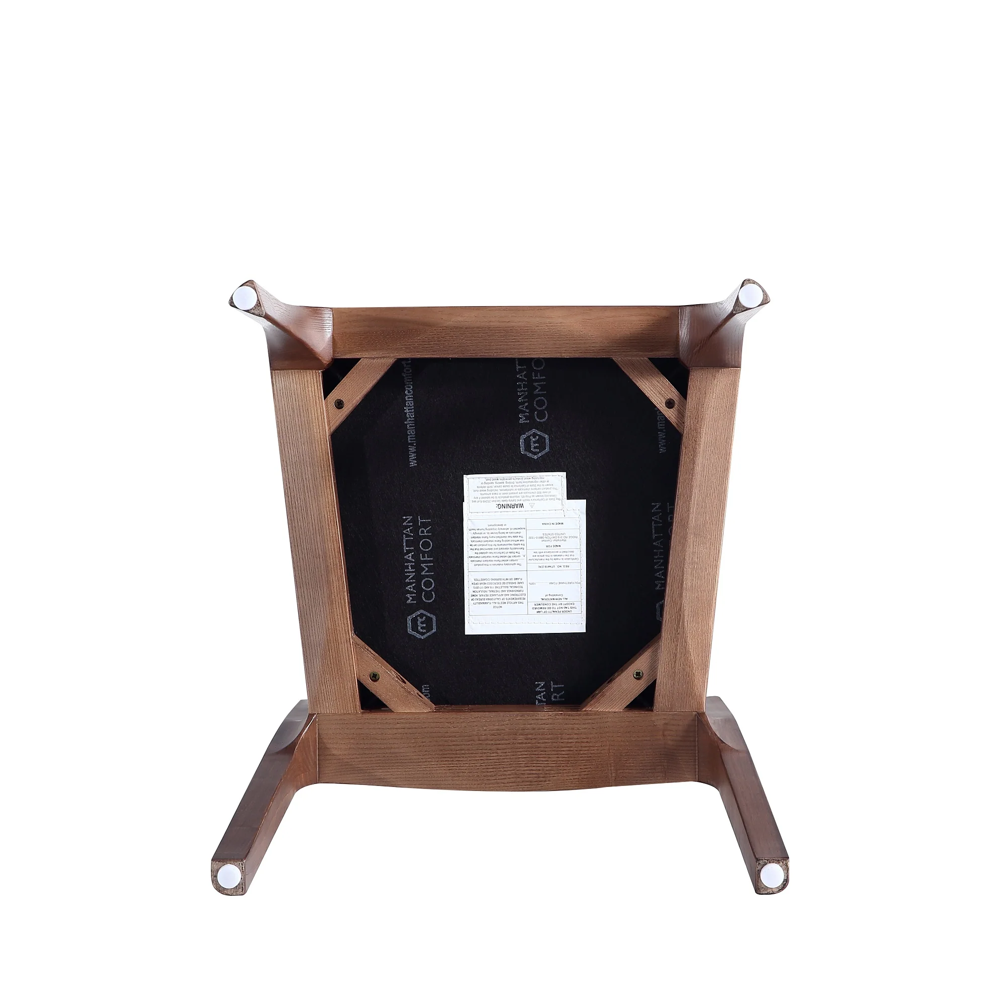Moderno Stackable Dining Chair in Walnut and Black (Set of 4) - Image 10