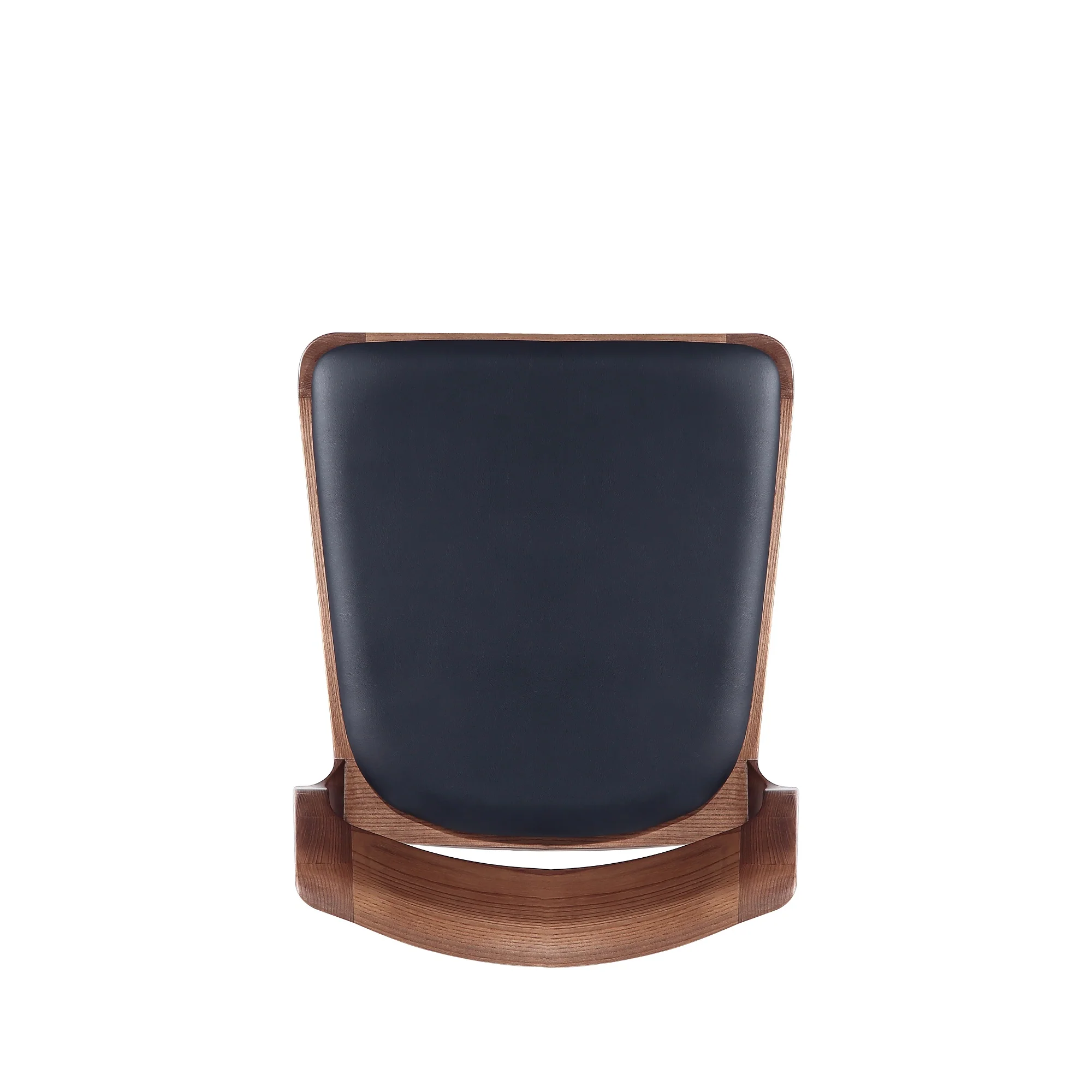 Moderno Stackable Dining Chair in Walnut and Black (Set of 4) - Image 9