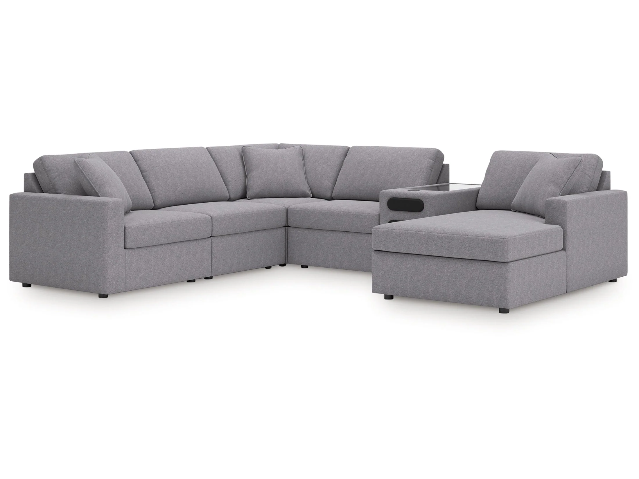 Modmax Granite 6-Piece Sectional with Audio System and Chaise (Online Special Price)