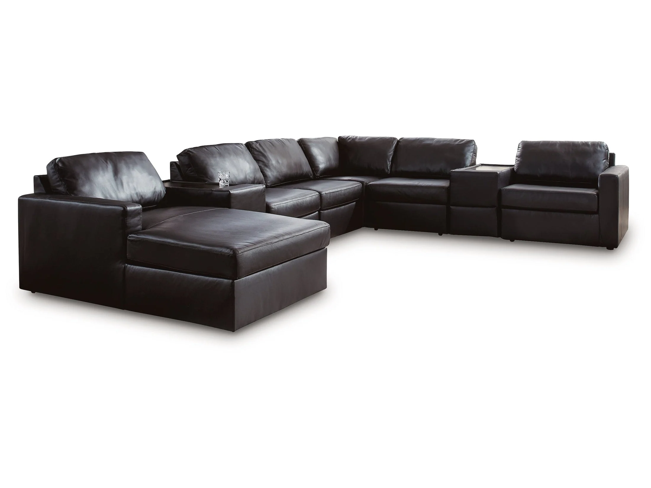 ModMax II Black 8-Piece Sectional with Left Chaise and Storage Consoles (Online Special Price) - Image 2