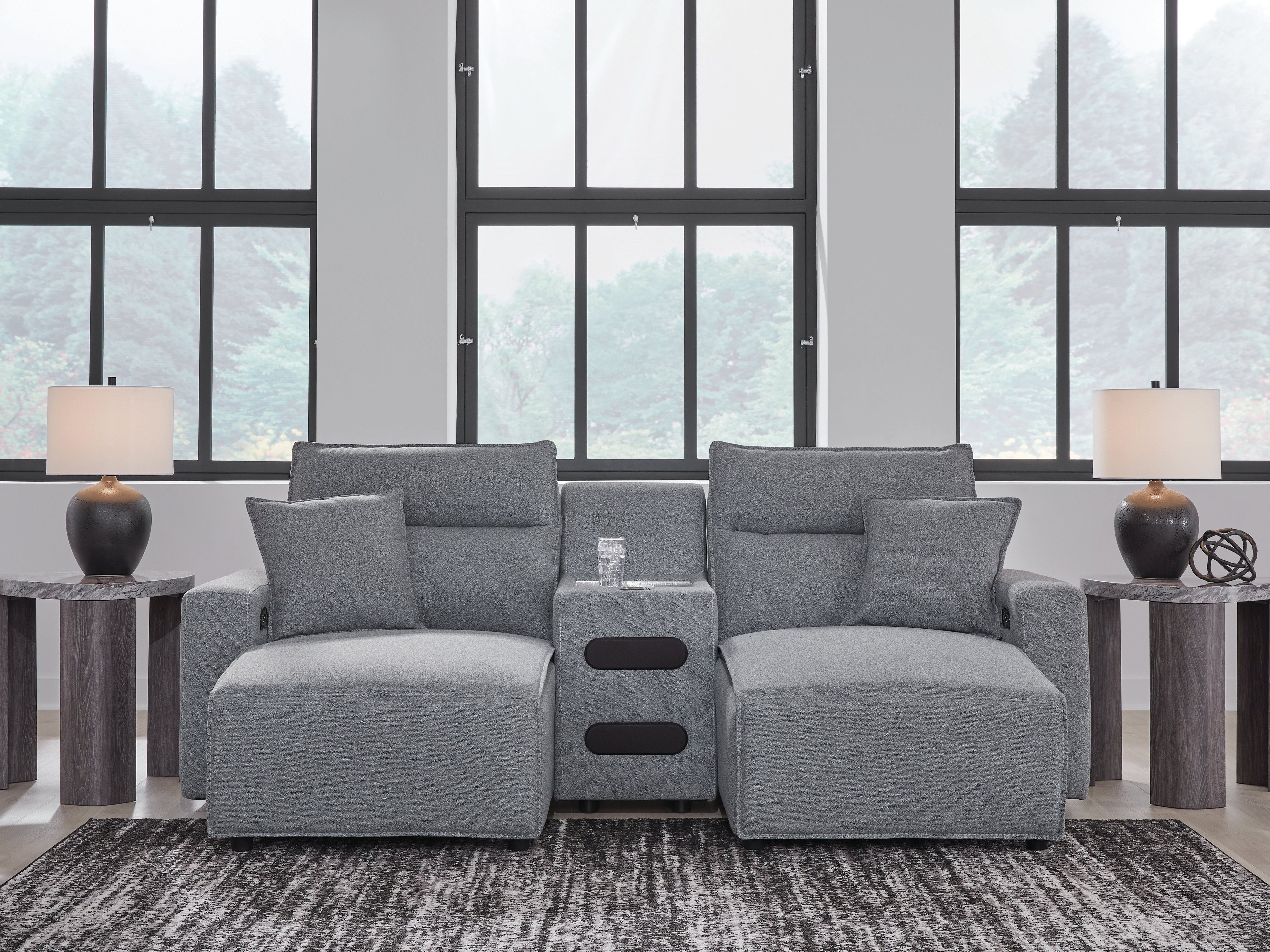 Modmax Salt and Pepper 3-Piece Power Reclining Sectional with Chaise (Online Special Price)