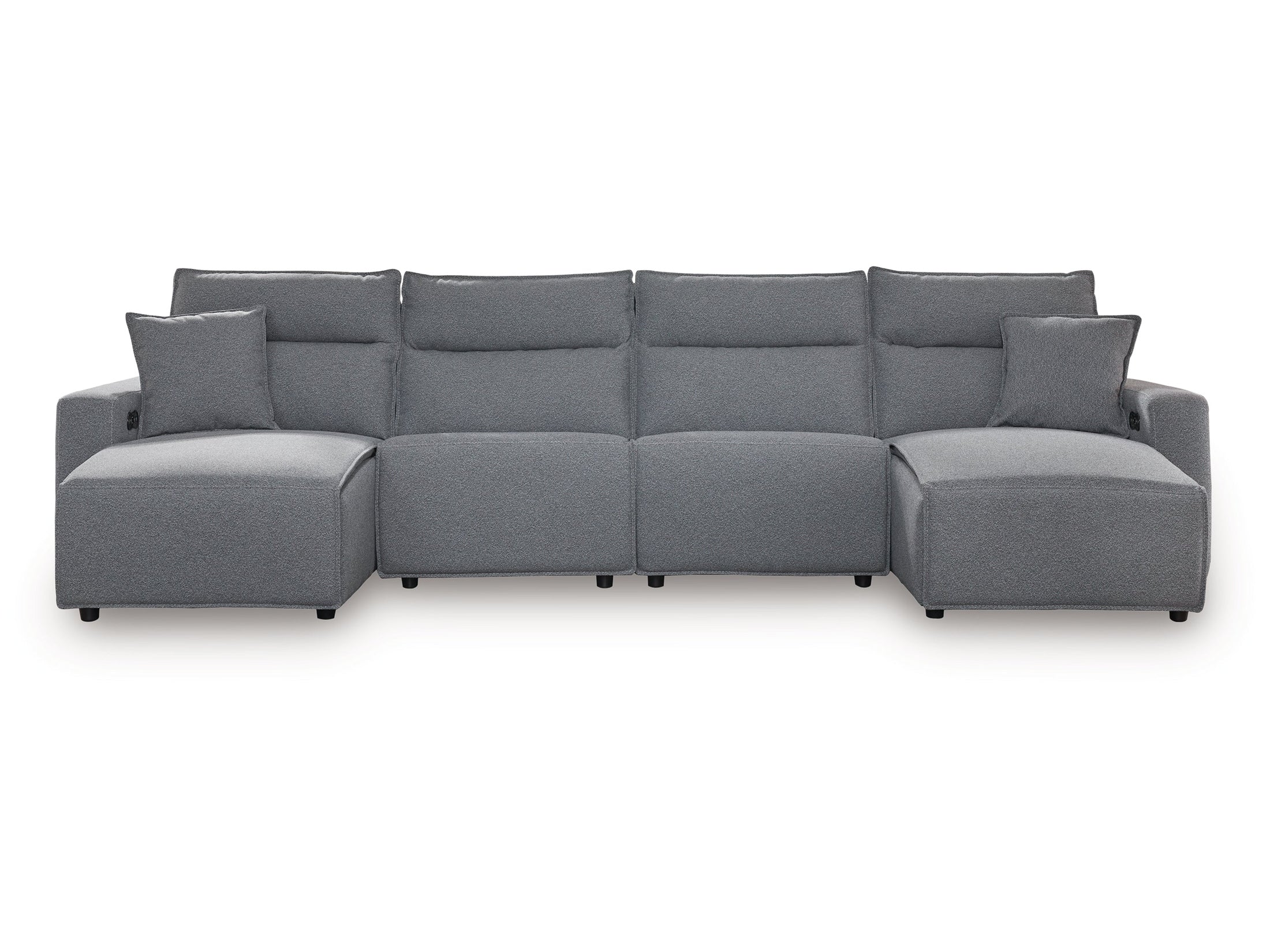 Modmax Salt and Pepper 4-Piece Power Reclining Sectional with Chaise (Online Special Price) - Image 2