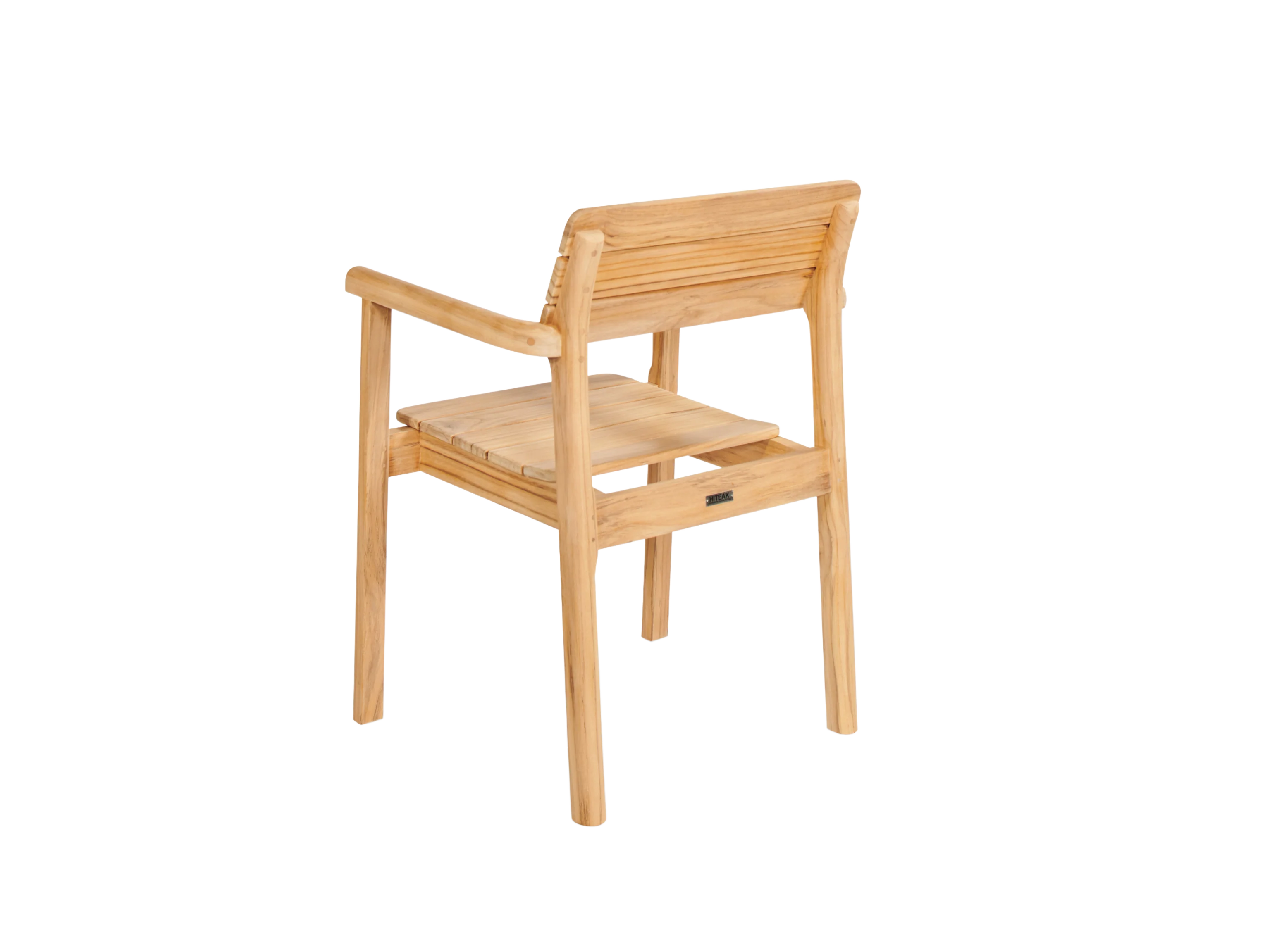 Modurn Teak Outdoor Dining Stacking Armchair (Set of 4) - Image 2