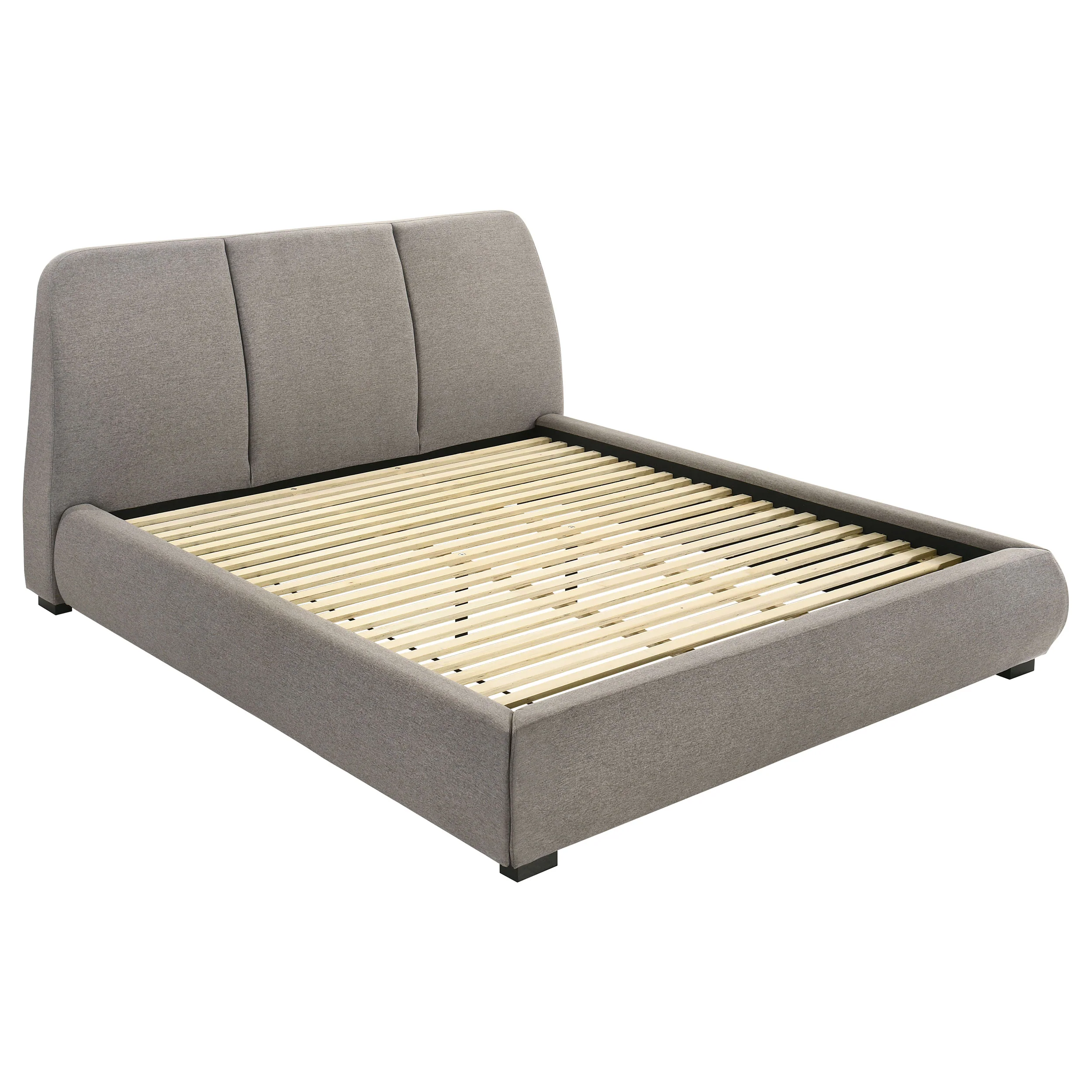 Mokena Taupe 46-inch Upholstered Eastern King Platform Bed - Image 2