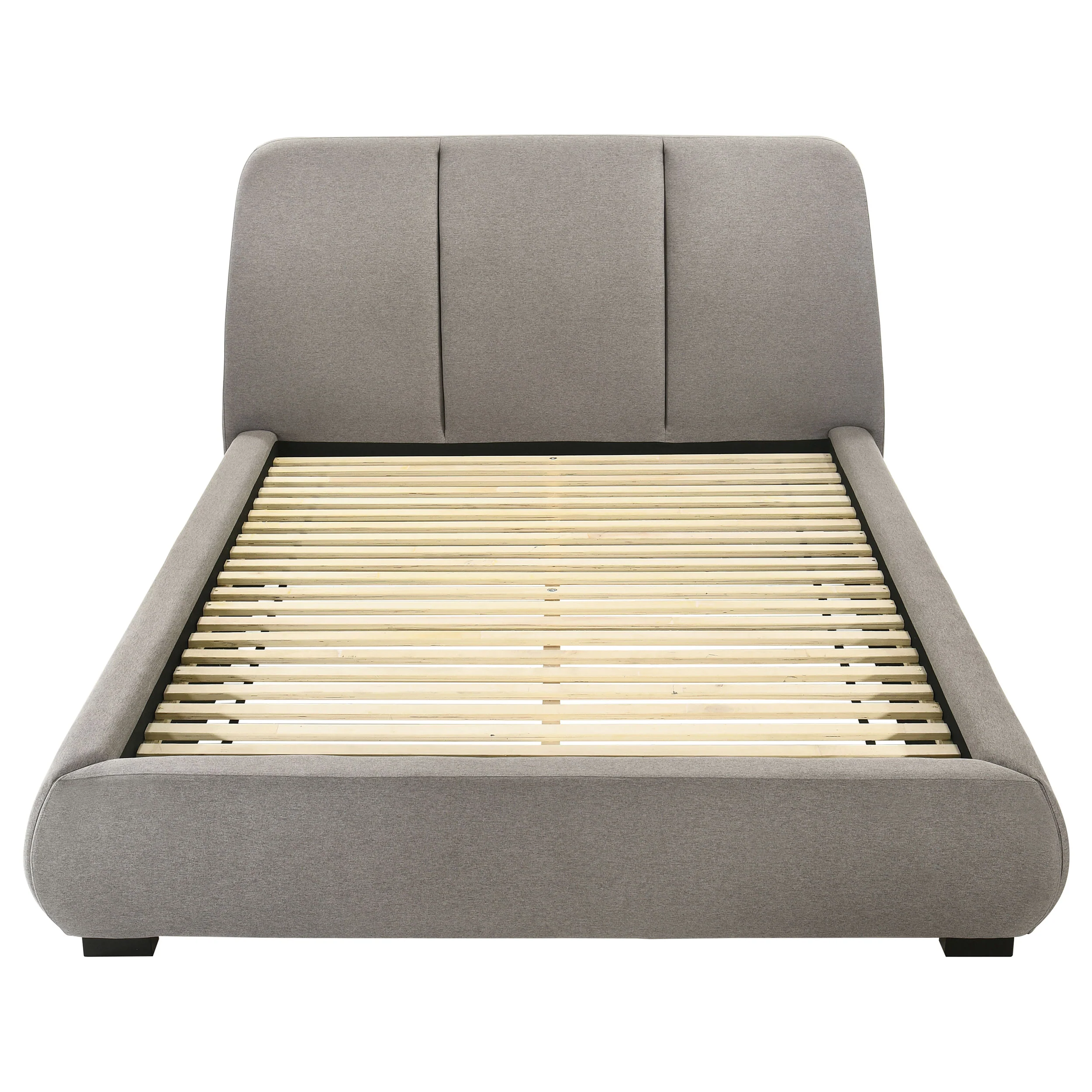Mokena Taupe 46-inch Upholstered Queen Platform Bed - Image 4