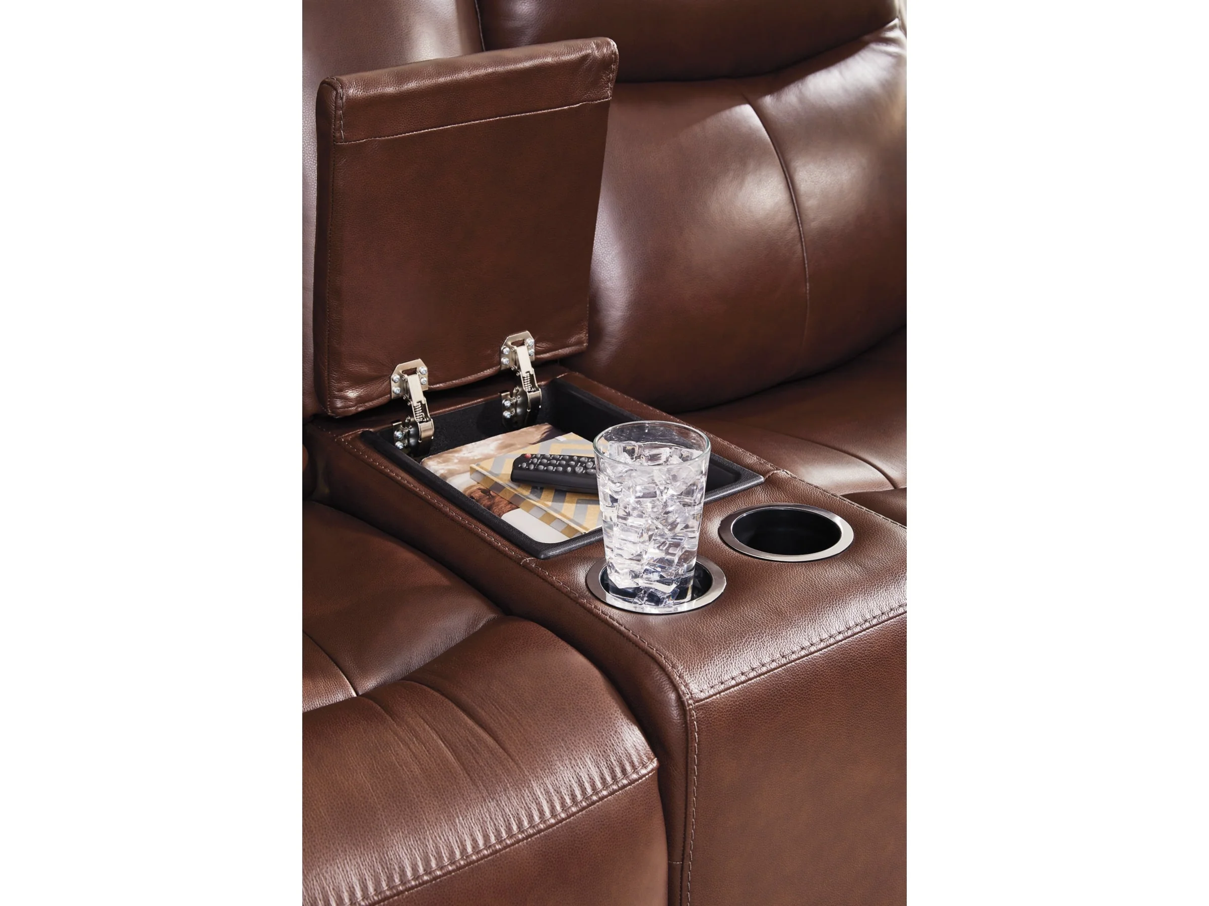 Momentum Moves Mahogany PWR REC Loveseat/CON/ADJ HDRST (Online Special Price) - Image 6