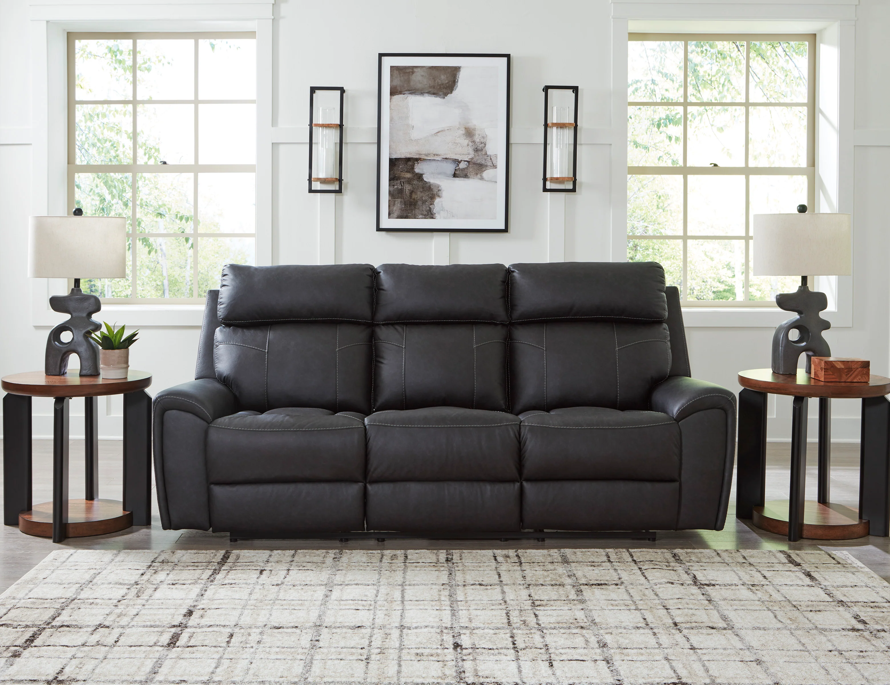 Montacute Black Reclining Living Room Set - Image 3