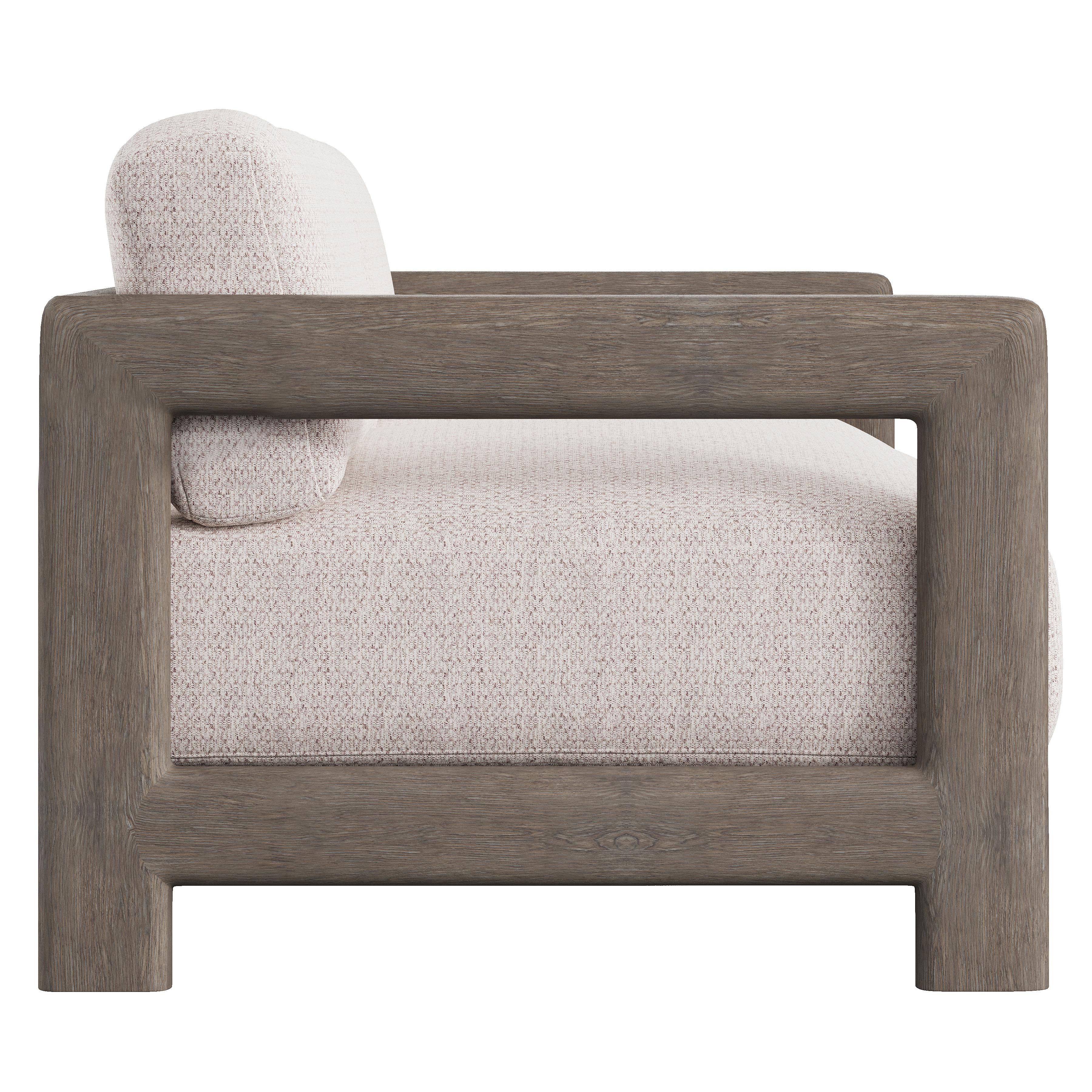 Montaigne Weathered Teak/White/Cream Outdoor Sofa - Image 2