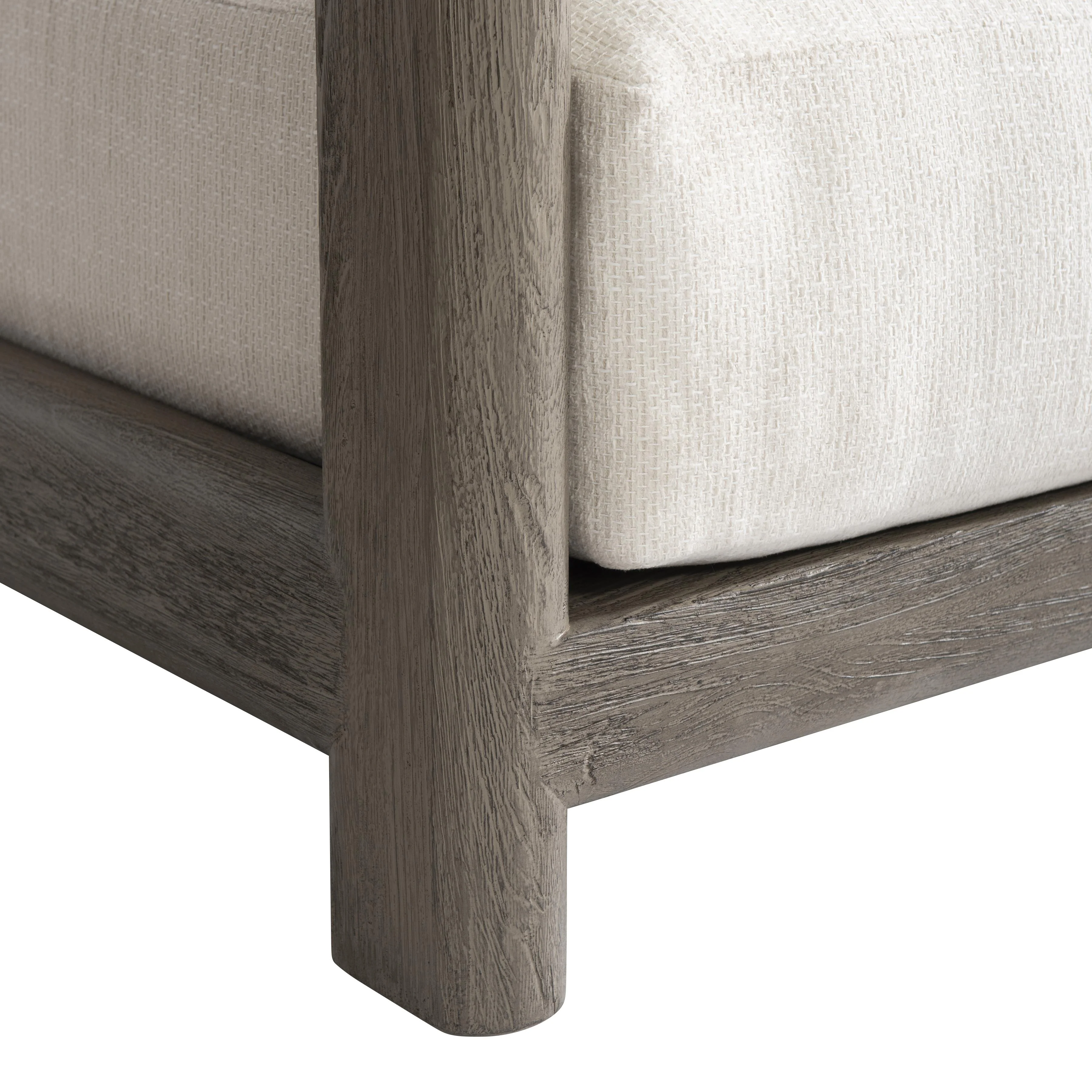 Montaigne Weathered Teak/White/Cream Outdoor Sofa - Image 6