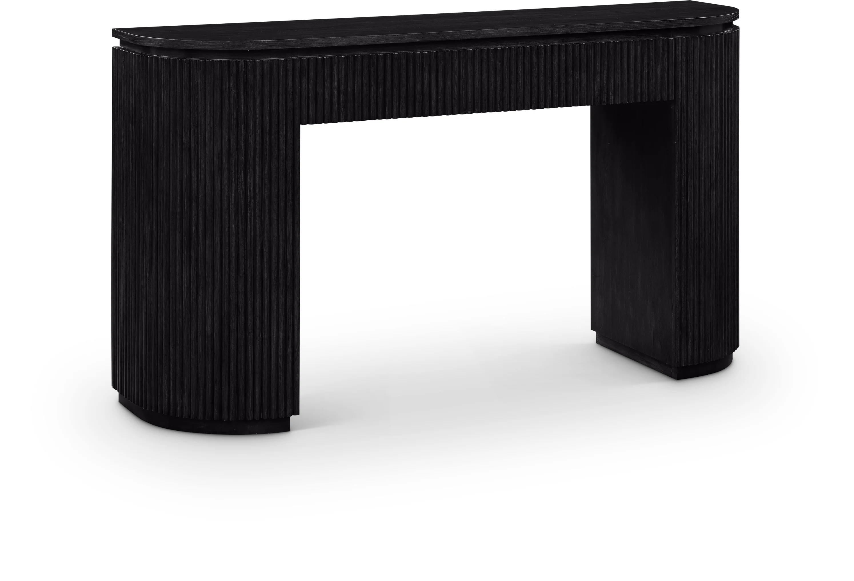 Monterey Black Wood And Oak Veneer Console Table - Image 2