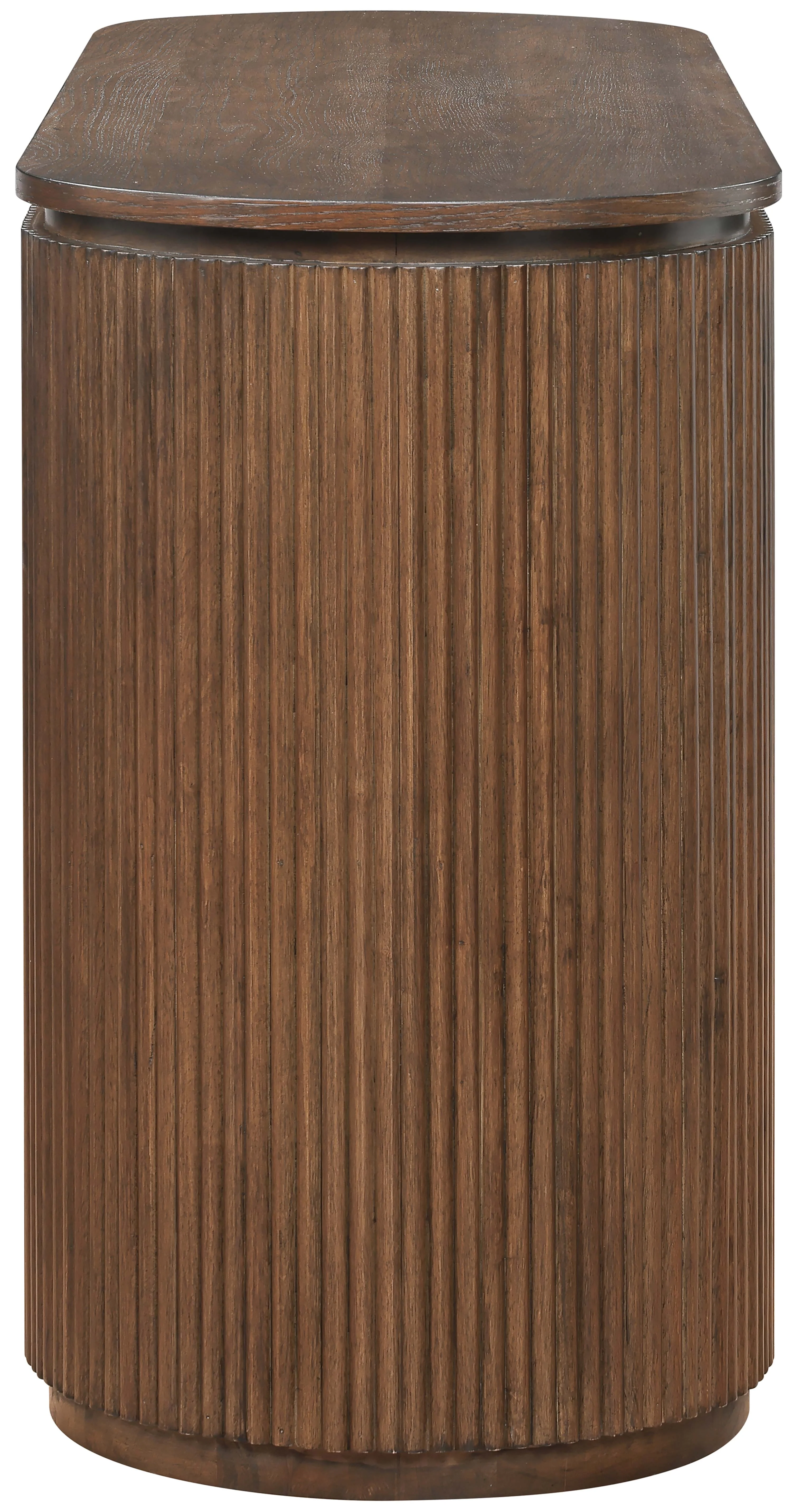 Monterey Brown/Silver Wood And Oak Veneer Desk - Image 4