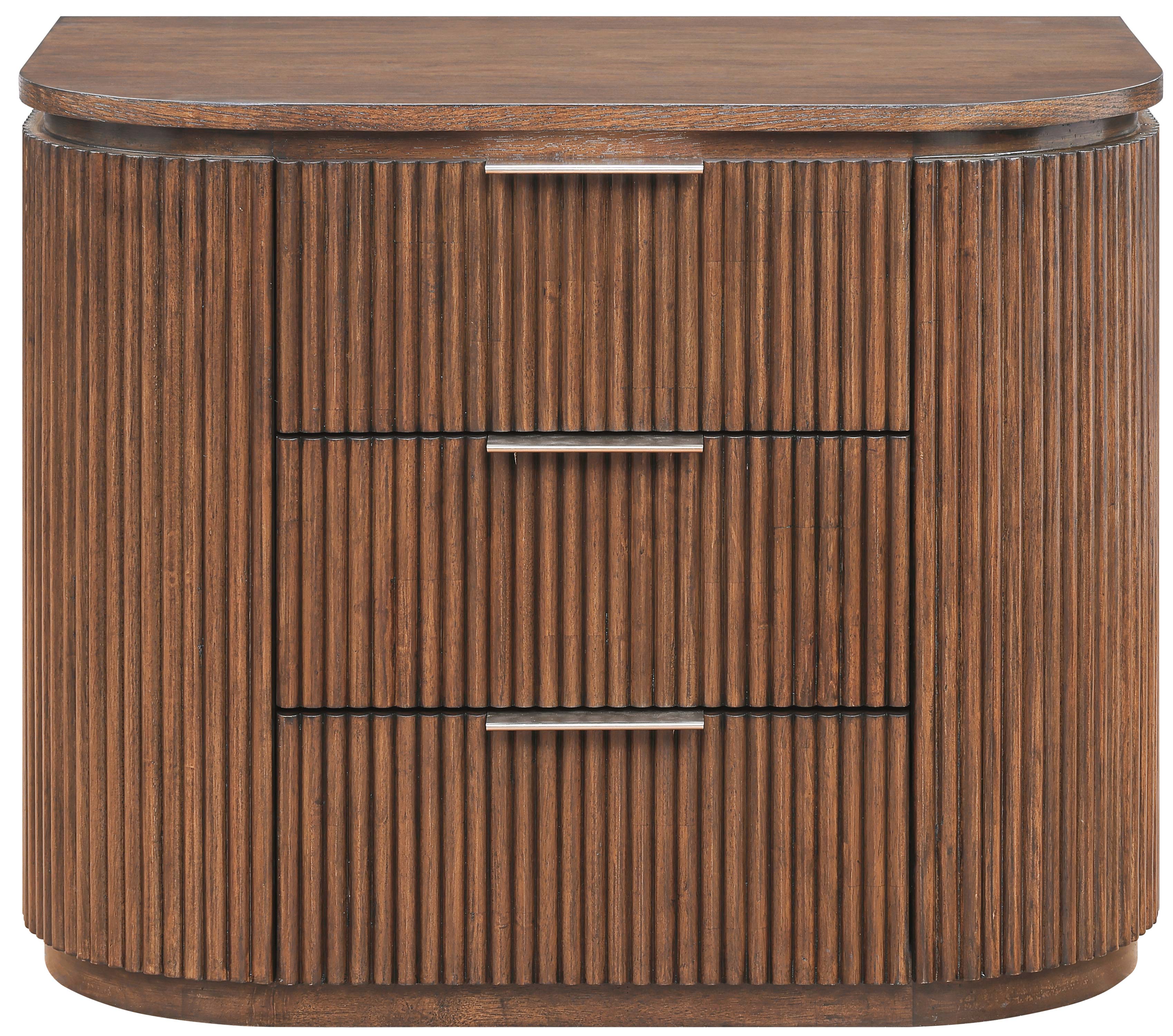 Monterey Brown/Silver Wood And Oak Veneer Nightstand - Image 3